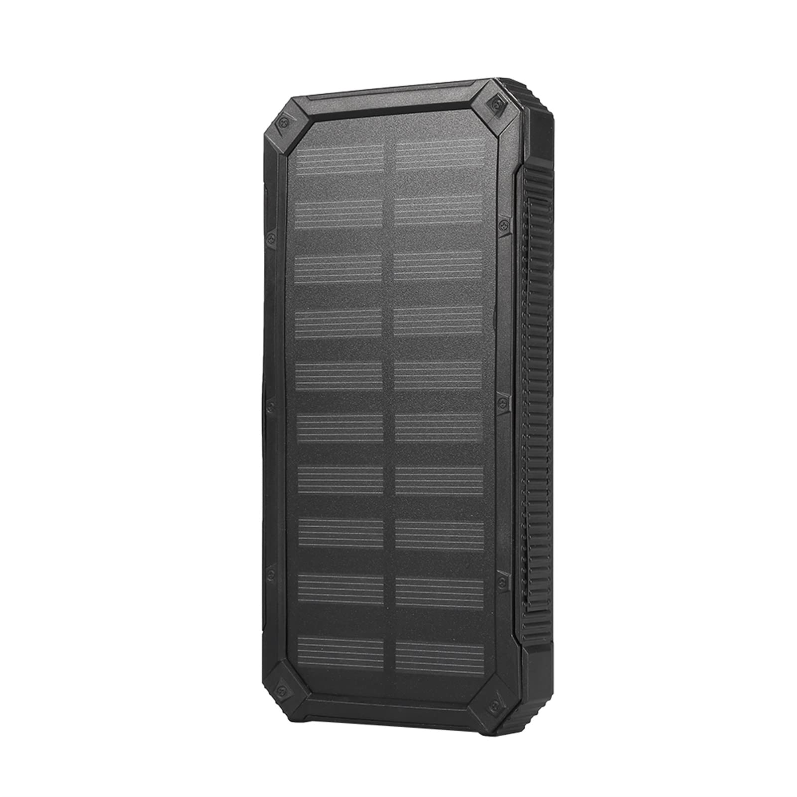 پاور بانک خورشیدی 20000mAh با دو پورت USB، شارژر خورشیدی قابل حمل برای کمپینگ و پیاده‌روی در طبیعت، باتری خورشیدی شارژ سریع برای گوشی‌های همراه (کیت دستی، باتری همراه نمی‌شود، 4 رنگ) (مشکی)