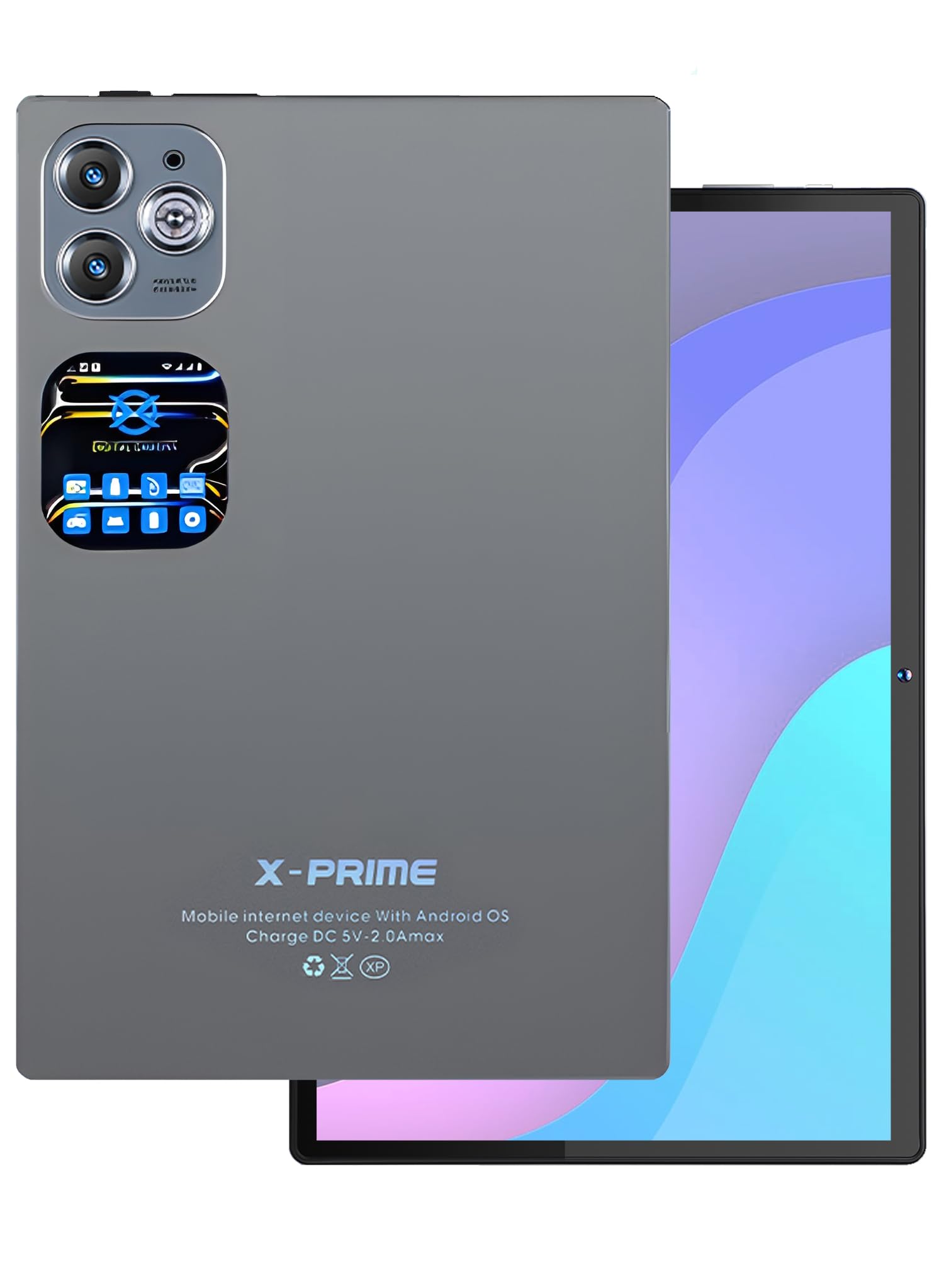 تبلت X-Prime i16 Pro 10.1 اینچ اندروید 12 با صفحه کلید و موس | 5G + WiFi | نمایشگر HD+ AMOLED 3000x1440 | دو سیم کارت | دوربین دوگانه | Google Meet و Zoom (خاکستری)
