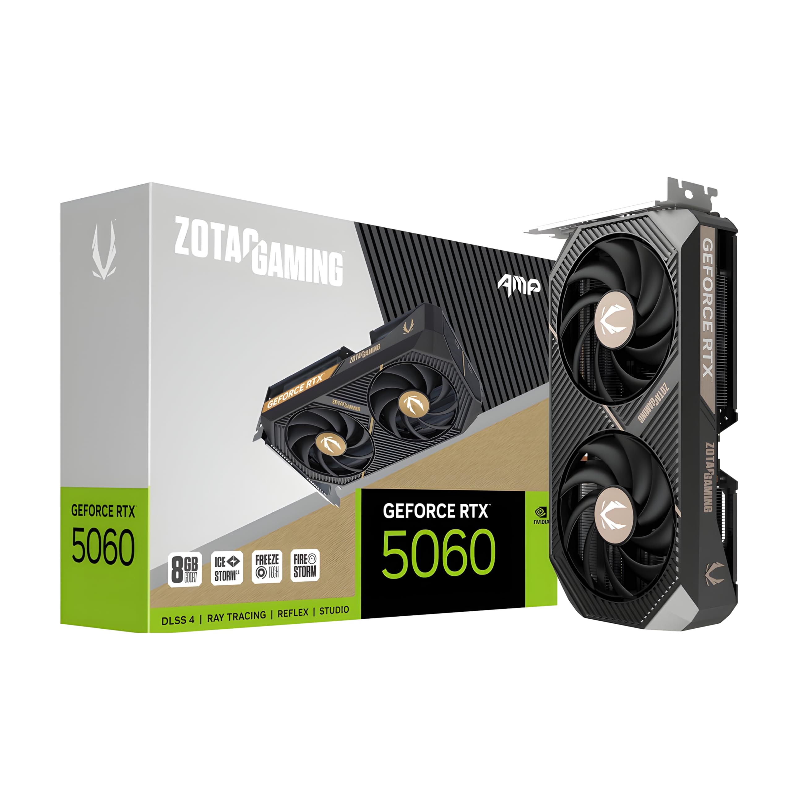 کارت گرافیک ZOTAC Gaming Geforce RTX 5060 Amp Nvidia با 8 گیگابایت حافظه GDDR7، W129163502 (Nvidia 8 گیگابایت GDDR7)