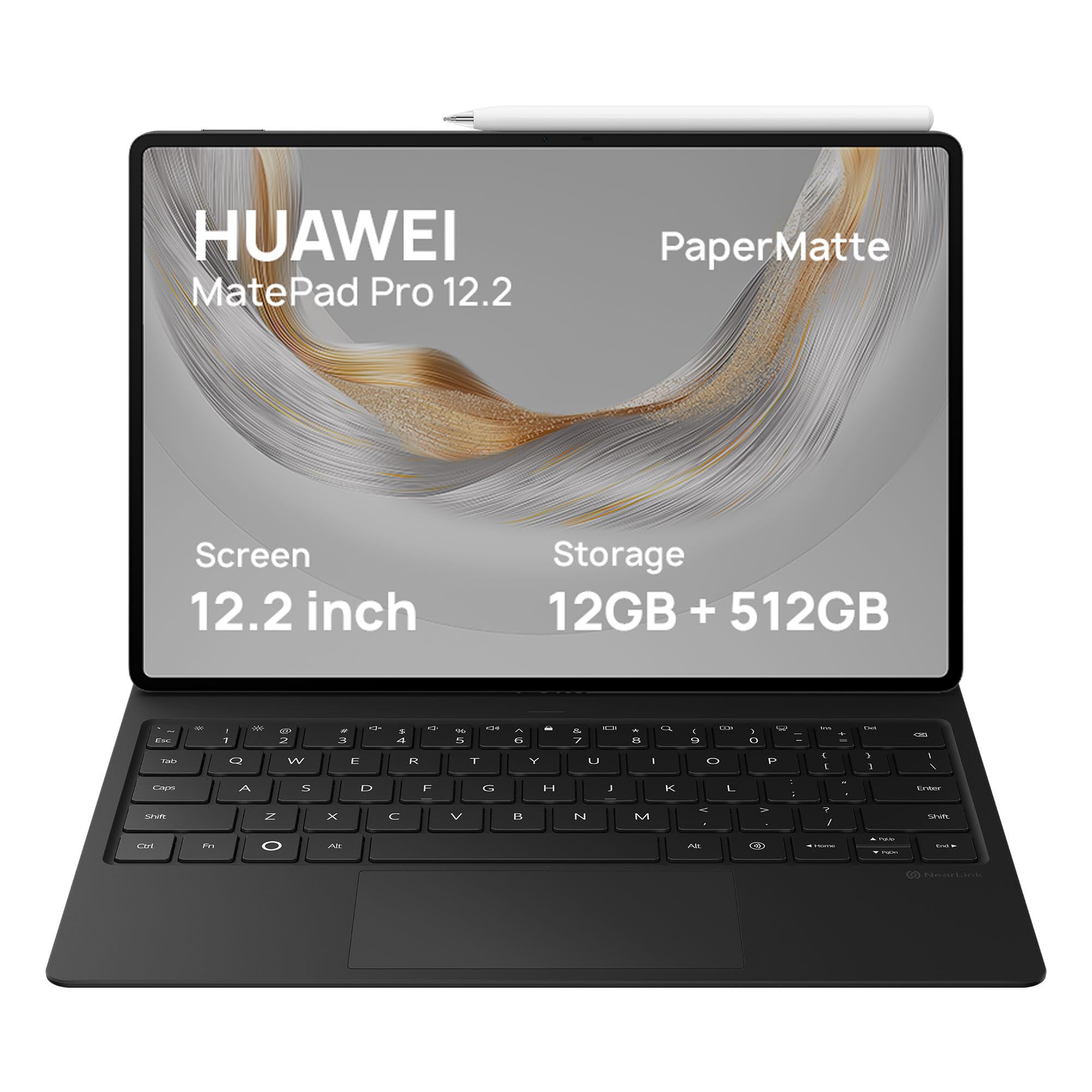 HUAWEI MatePad Pro 12.2 اینچ PaperMatte Tendem OLED تبلت 12 گیگابایت + 512 گیگابایت WiFi با کیبرد + M-Pencil نسل سوم، هدایای رایگان، عضویت رایگان دائمی در دفترکار WPS + 3 ماه مراقبت هواوی، مشکی