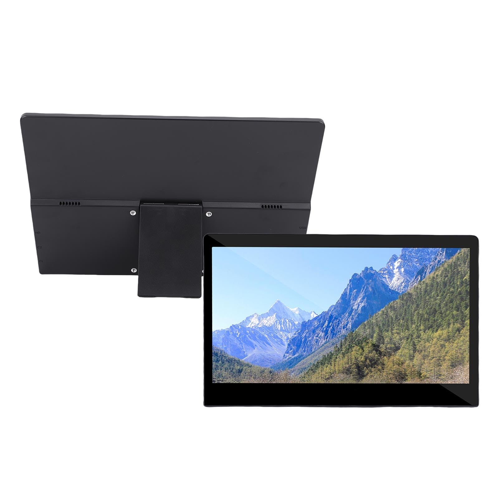 مانیتور قابل حمل 2.5K با صفحه لمسی، افزایش دهنده صفحه لپتاپ 11.6 اینچی با کیفیت تصویر FHD، نمایشگر خارجی HDR HDMI TYPE C با استند، دارای 2 اسپیکر مدل داخلی، مانیتور بازی 120HZ برای لپ تاپ