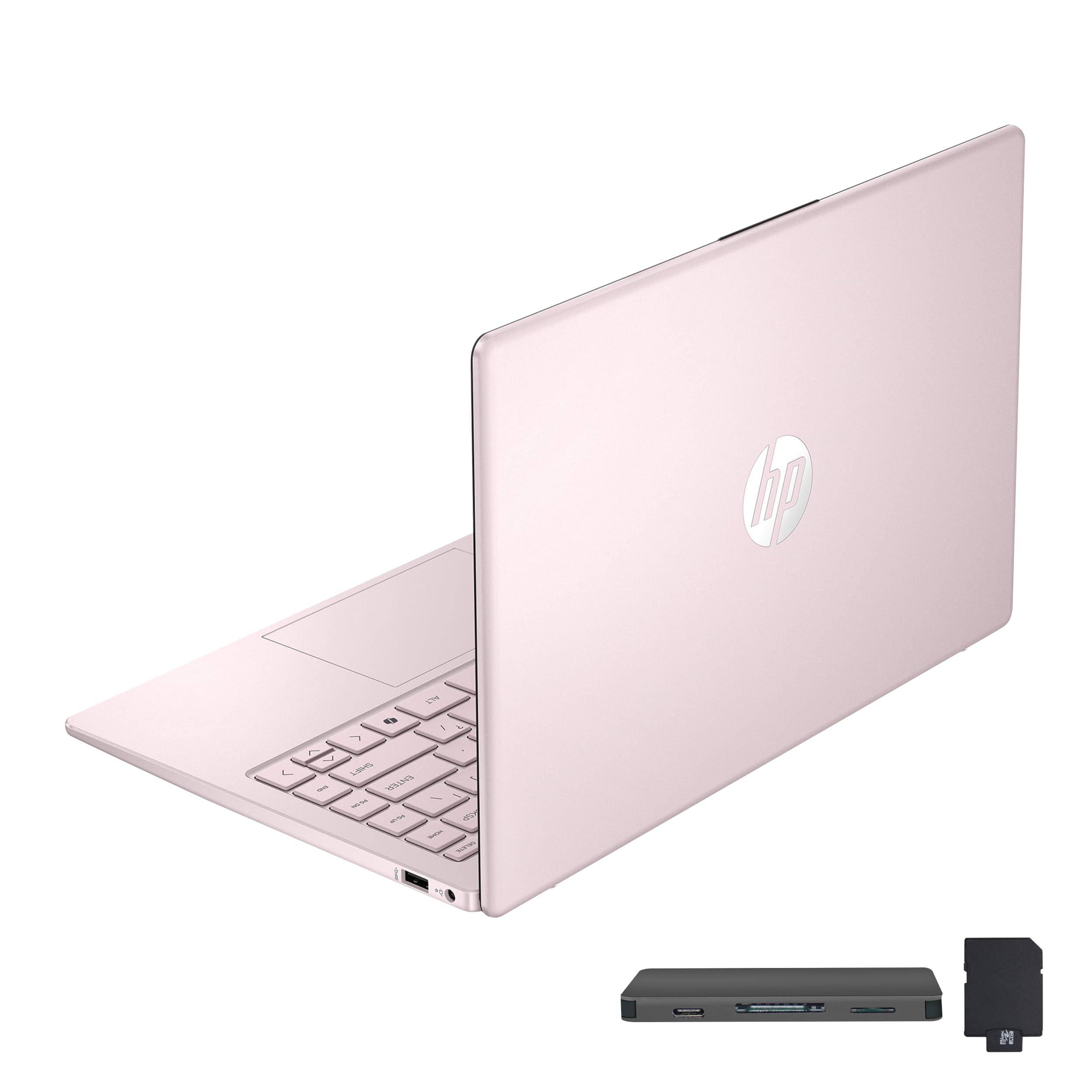 لپ تاپ HP Stream 14 اینچ صفحه نمایش HD BrightView، پردازنده اینتل N150، 32 گیگابایت رم، 288 گیگابایت حافظه (128 گیگابایت UFS + 160 گیگابایت SSD Docking Station Set)، گرافیک اینتل، وبکم HD، وای-فای، 1 سال اشتراک آفیس 365، ویندوز 11 S، رنگ صورتی 32 گیگابایت | 288 گیگابایت حافظه صورتی