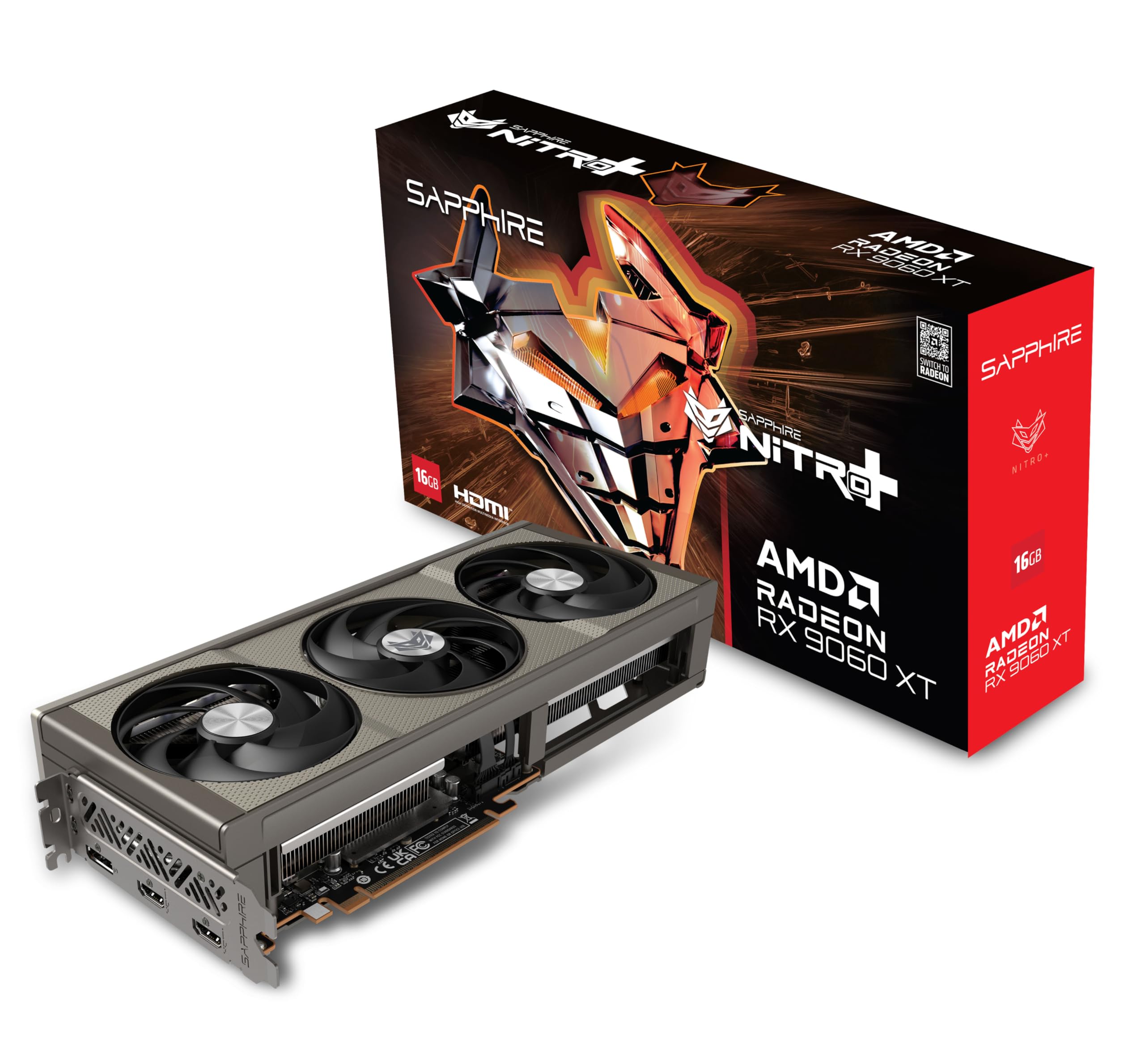 کارت گرافیک Sapphire Nitro+ AMD Radeon™ RX 9060 XT Gaming OC با 16GB GDDR6، AMD RDNA 4 - 11350-01-20G