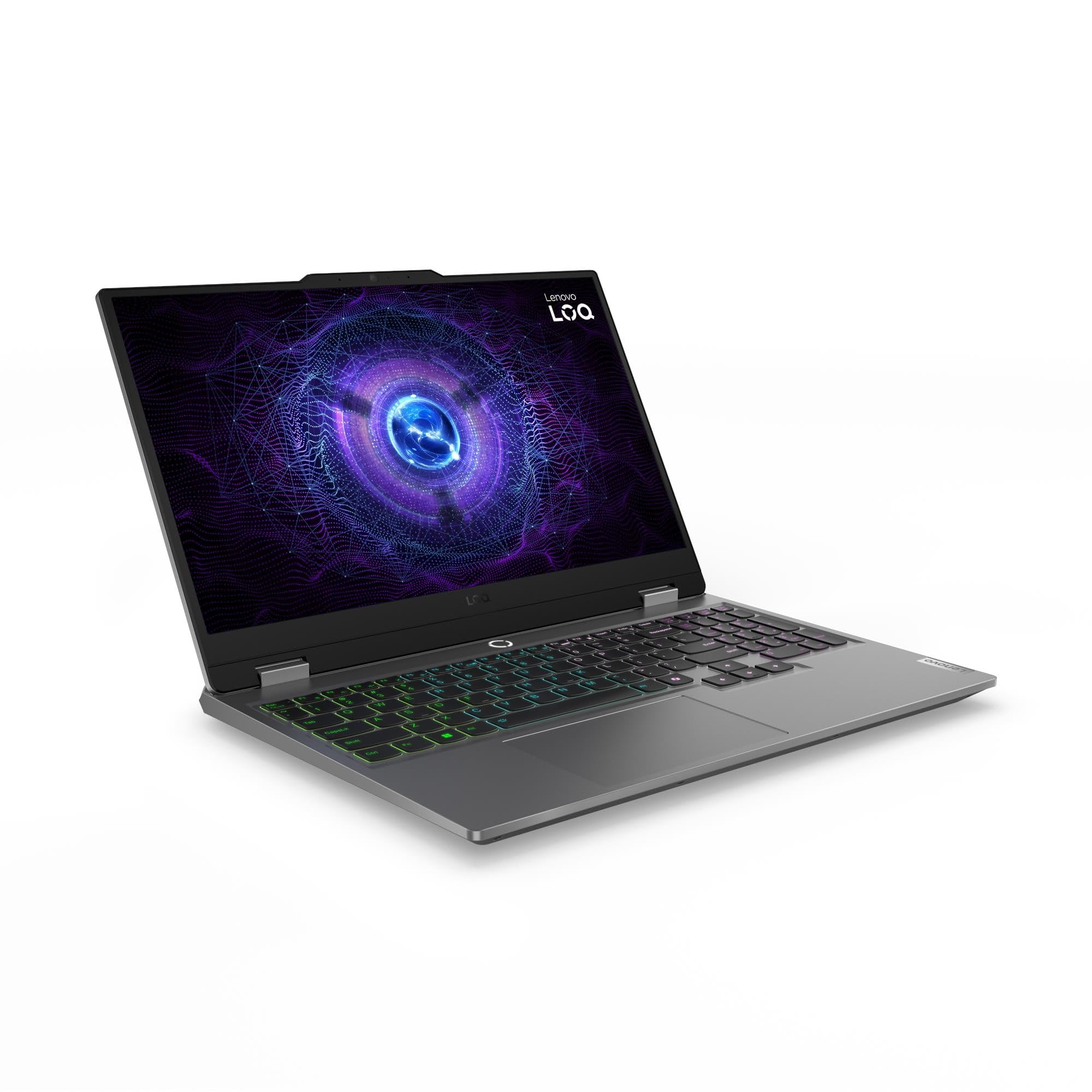 لپ تاپ بازی لنوو Lenovo LOQ 15IRX9 ، صفحه نمایش 15.6 اینچی FHD 144Hz IPS ، پردازنده Intel Core i7-13650HX ، حافظه RAM 24GB DDR5 ، 512GB SSD ، NVIDIA GeForce RTX 4060 8GB ، صفحه کلید انگلیسی با نور پس زمینه ، رنگ خاکستری لونا