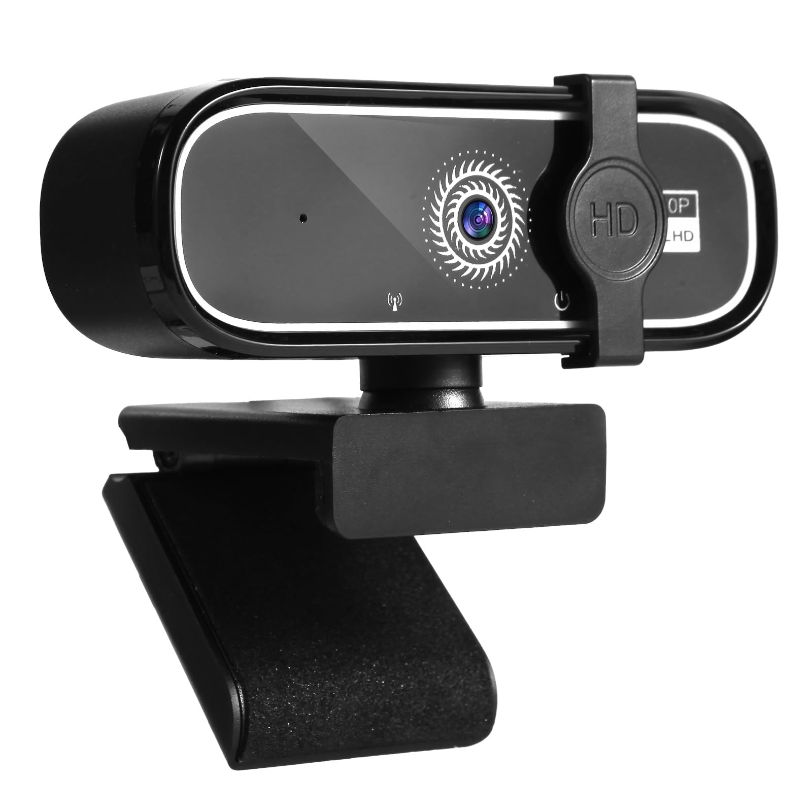 WAKEVLEO وب‌کم USB، وب‌کم Full HD 1080P برای کامپیوتر و لپ‌تاپ، Plug-and-Play، وب‌کم با میکروفن، اصلاح خودکار نور، دید 360 درجه وب کم برای استریم زنده، بازی، مطالعه و کنفرانس‌ها