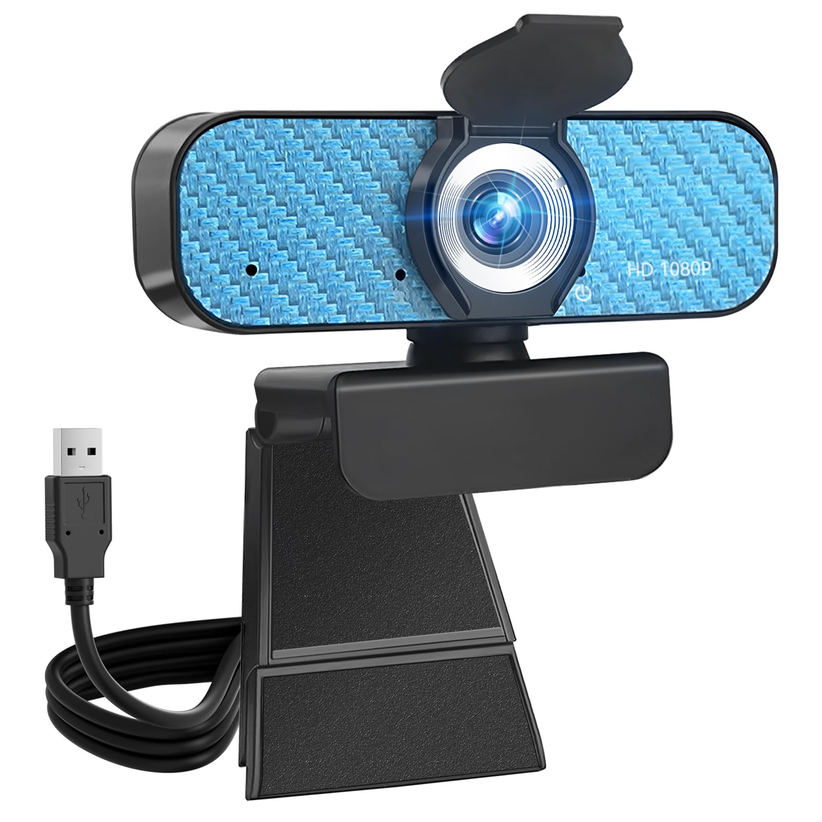 وب‌کم 1080P وی‌دی‌اور برای یادگیری آنلاین: ویدیو بدون تاخیر و میکروفون داخلی برای کلاس‌های زوم | طراحی قابل حمل با فوکوس ثابت دوربین USB
