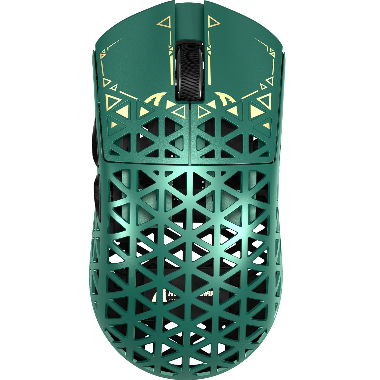 ATTACK SHARK R5Ultra Wireless Carbon Fiber Gaming Mouse 8K with 42000 DPI, PAW3950 MAX Sensor, 39 g, Ultra-light, Nordic 52840 MCU Chip-Wired/BT/2.4 GHz, Programmable Mouse for PC/Mac Green