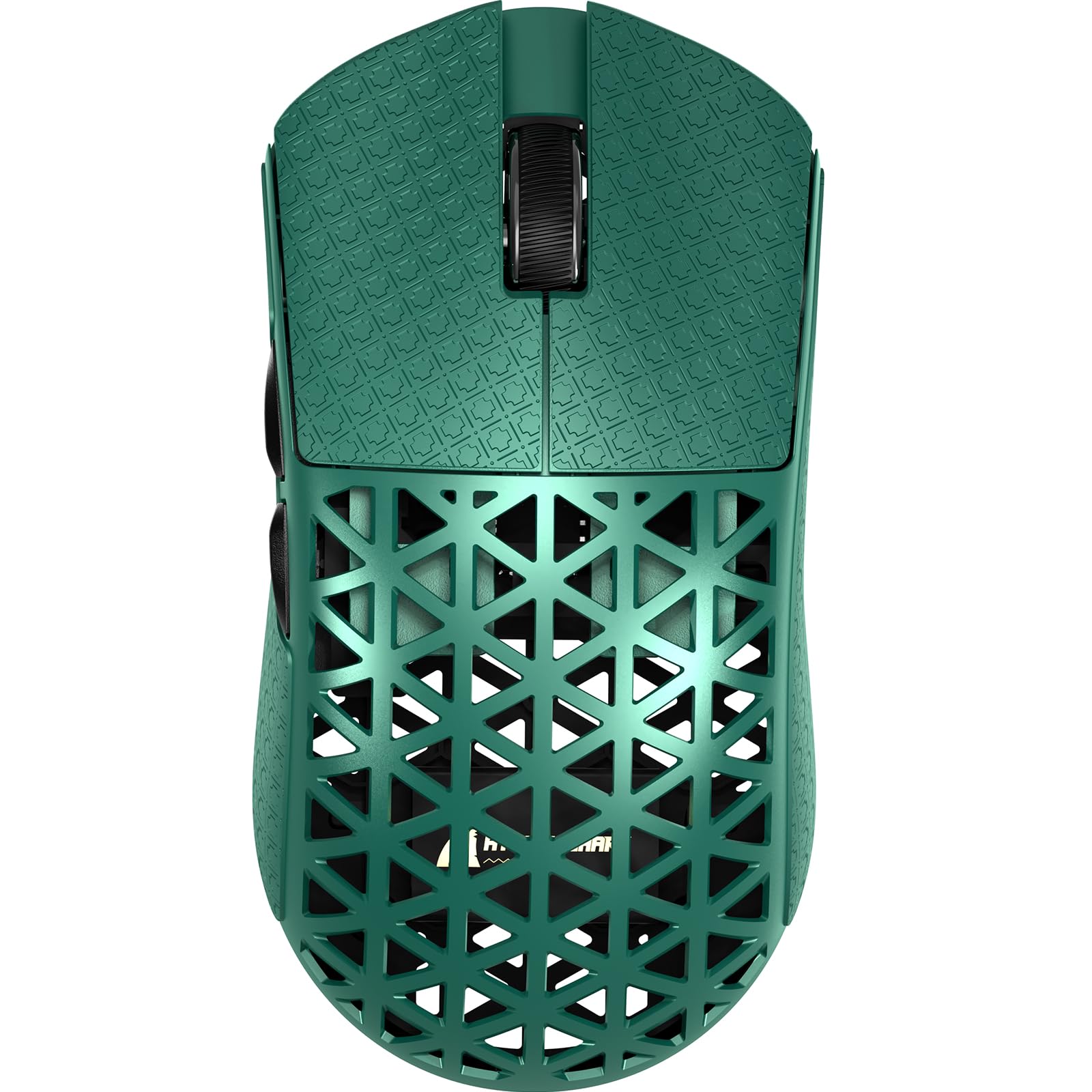 ماوس بازی بی‌سیم R5Ultra Carbon Fiber با دقت 42000 DPI - حسگر MAX PAW3950 - 39 گرم فوق‌سبک - تراشه Nordic 52840 MCU - نوار قابل برنامه‌ریزی سیمی / بی‌تی / بی‌سیم 2.4 گیگاهرتز برای کامپیوتر/مک (سبز) Green&Griptape