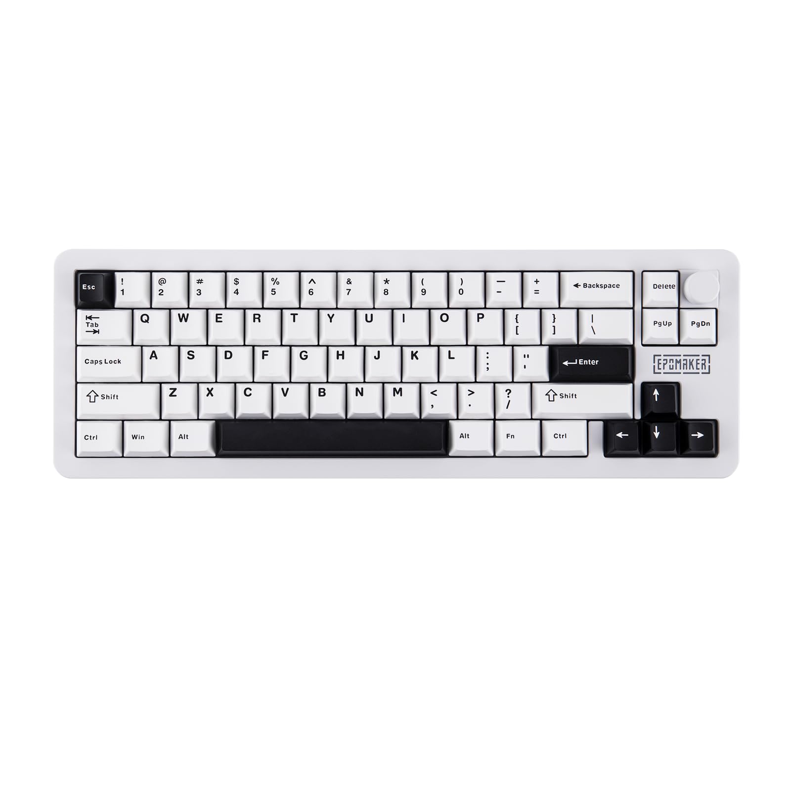 کیبورد مکانیکال بی‌سیم EPOMAKER Galaxy68 QMK/VIA، آلومینیوم، گسکت، 6000 میلی آمپر ساعت، نور پس‌زمینه RGB، 65% کیبورد گیمینگ با سوییچ خطی کرمی قابل تعویض (سفید، سوییچ ماربل سفید) سوییچ ماربل سفید سفید