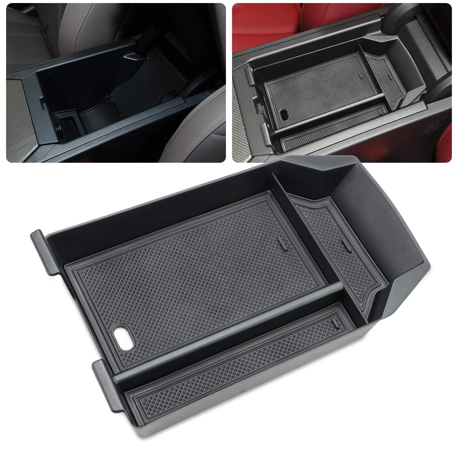 سینی سازماندهی مرکز MARCHFA سازگار با بی‌ام‌و X3 G45 2025 (xDrive 30/M50 xDrive) لوازم جانبی سینی بازویه سینی سازماندهی درجه بندی جعبه‌ی ذخیره‌سازی برای X3 سیاه 2025
