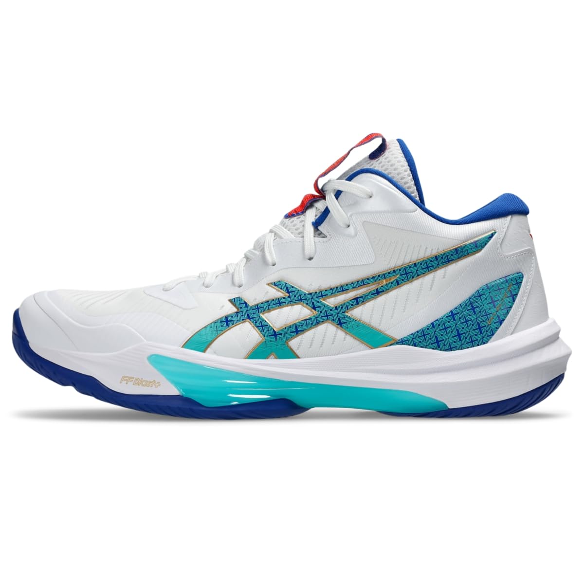 کفش والیبال مردانه ASICS Sky Elite FlyteFoam 3 - سایز ۴۴ اروپا - سفید/آبی آسیکس