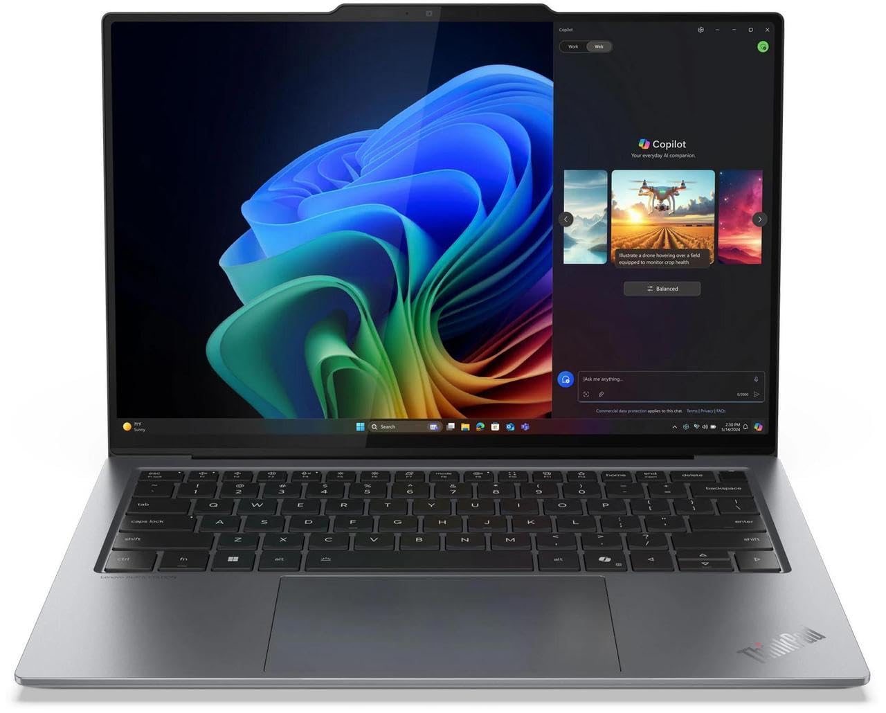 لپ تاپ لنوو ThinkPad X9 14 Aura Edition با پردازنده اینتل کور اولترا 7 258V، صفحه نمایش لمسی OLED 2.8K 500nits 14 اینچ، حافظه LPDDR5X-8533MT/s 32GB، دیسک SSD 1TB، دوربین RGB+IR 8 مگاپیکسل، Wi-Fi 7 و ویندوز 11 Pro