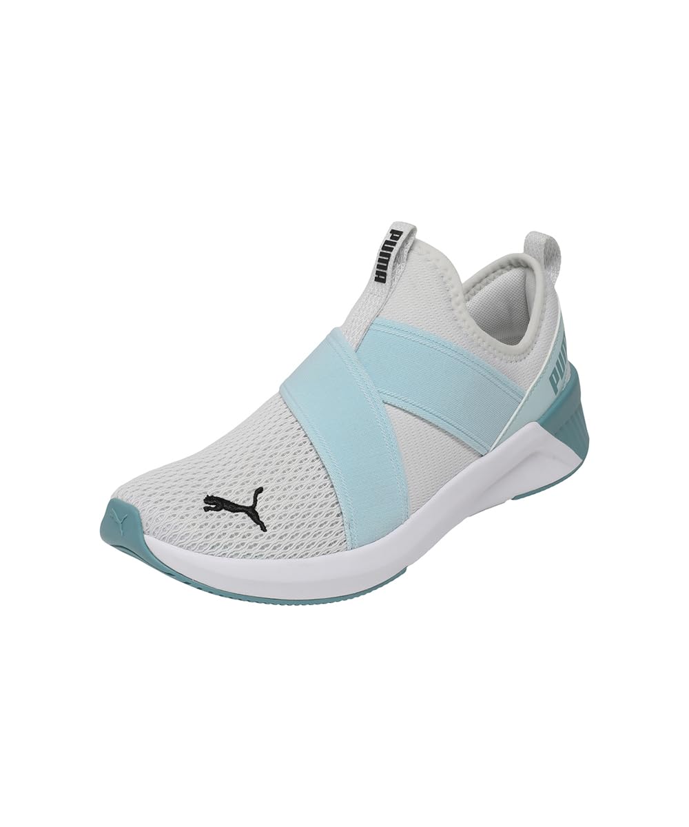 کفش زنانه PUMA Softride Harli Slip on Wns سایز ۳۸ اروپا رنگ خاکستری پری-آب تازه-آب لاتین-مشکی PUMA