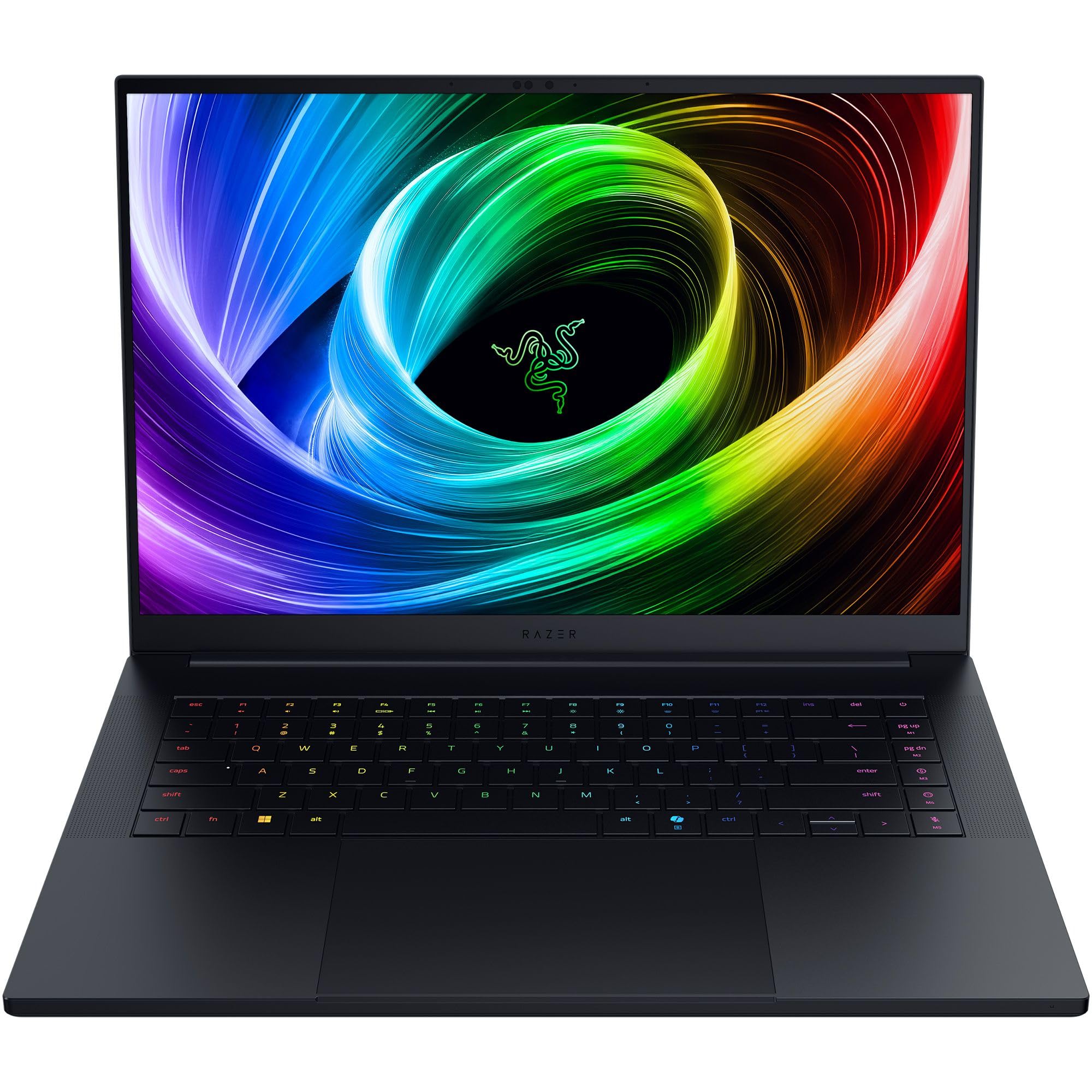 لپتاپ بازی قدرتمند و قابل‌حمل ۱۶ اینچی Razer Blade 16: NVIDIA GeForce RTX 5070 Ti (12 GB GDDR7 VRAM), صفحه نمایش QHD+ 240 هرتز OLED، AMD Ryzen 9 365، ۱ ترابایت حافظه داخلی SSD، ۳۲ گیگابایت حافظه - رنگ مشکی