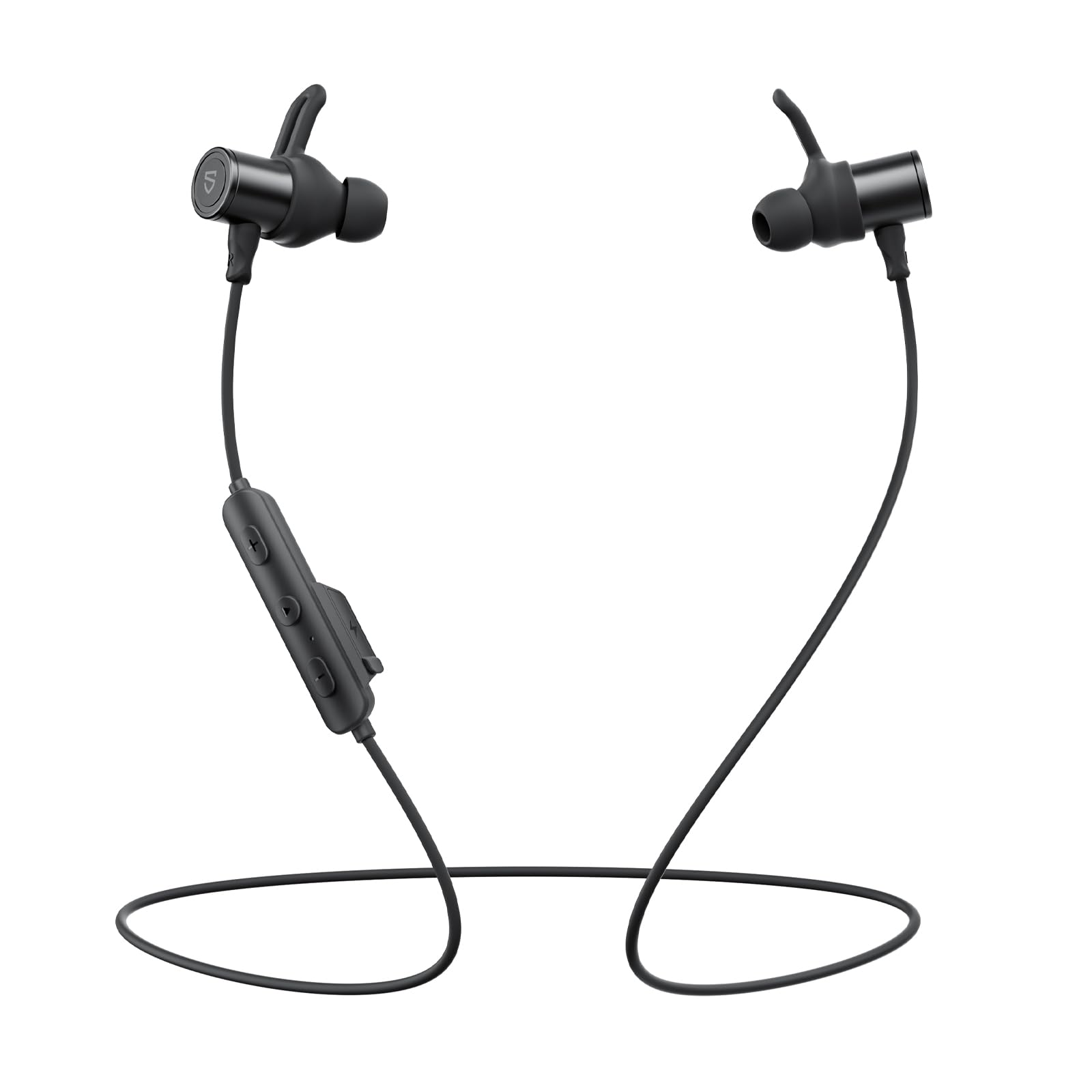 هدفون گردنی ورزشی بلوتوث 5.4 SoundPEATS Q40HD، صدای با کیفیت بالا LDAC، 20 ساعت زمان پخش، ضدآب IP67، کنترل از طریق اپلیکیشن، اتصال دوگانه، EQ پویا، مکان یابی هدفون، رنگ مشکی