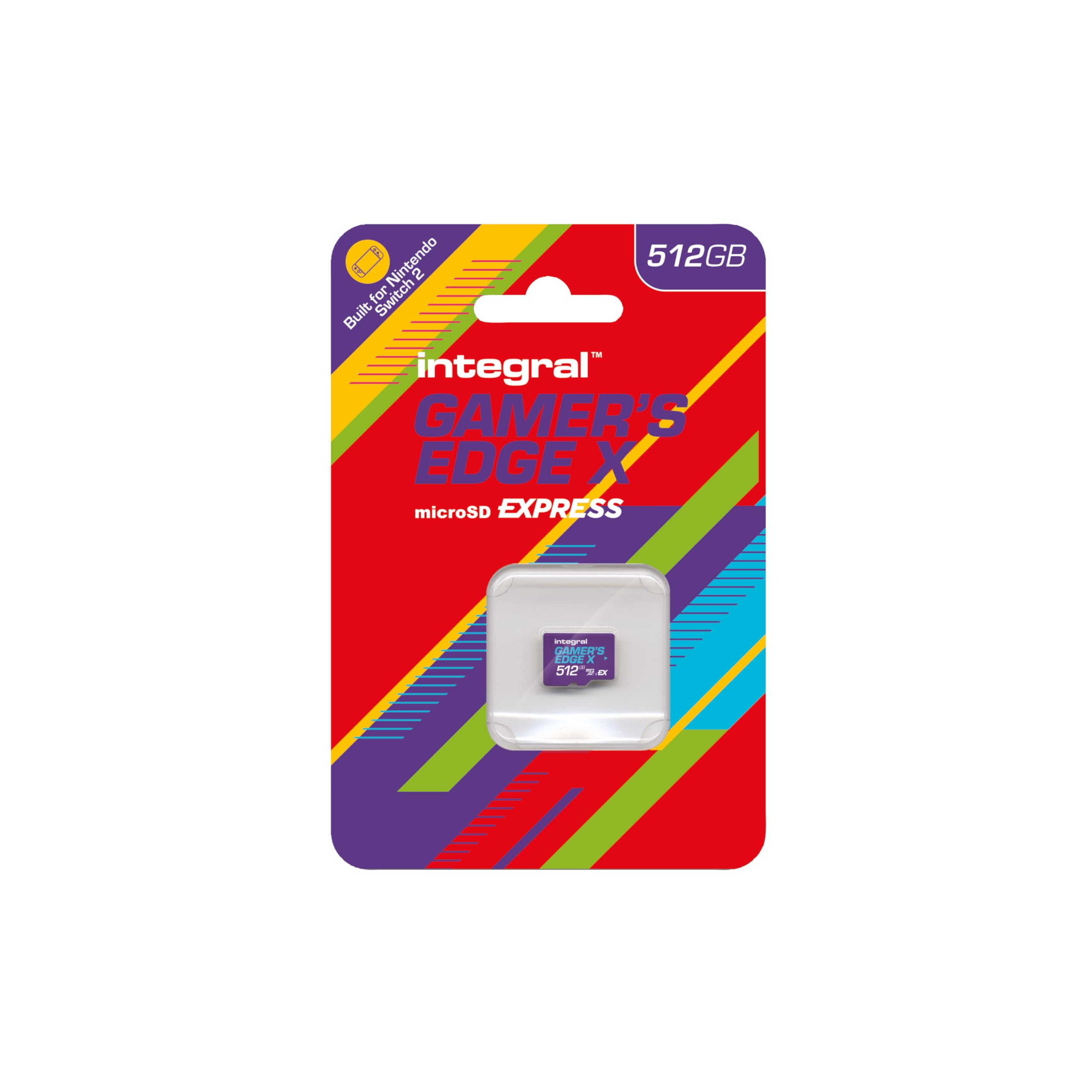 کارت حافظه ۵۱۲ گیگابایت اینتگرال Gamer's Edge X Micro SD برای نینتندو سوییچ ۲، تا ۸۹۰ مگابایت بر ثانیه خواندن، ۸۱۰ مگابایت بر ثانیه نوشتن، ویدیو ۴K، A2، NVMe PCIe، بازی با سرعت بالا، کاهش زمان دانلود، حافظه فوق‌سریع Gamer's Edge Express ۵۱۲ گیگابایت