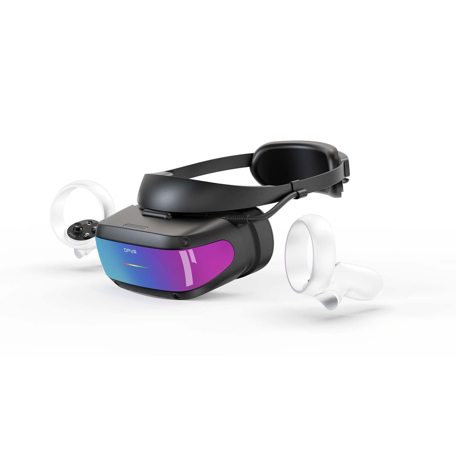 هدست واقعیت مجازی DPVR E4 - هدست PCVR برای بازی‌های رایانه‌ای با کنترل‌کننده، سازگار با SteamVR