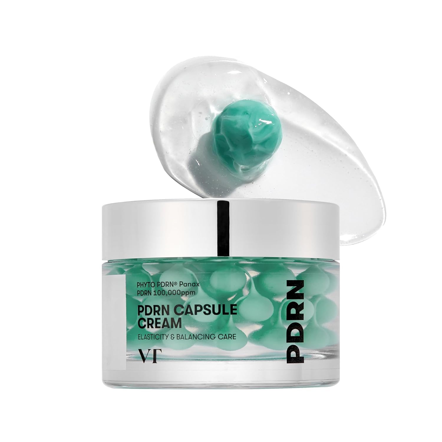 کرم کپسول PDRN کاپسول روزنه VT COSMETICS 100، مرطوب کننده صورت با 100،000ppm PDRN، اسید هیالورونیک، 9 پپتید، کرم تقویت و پر کننده، کرم تغذیه دهنده پوست کره ای (1.69 اونس مایع)