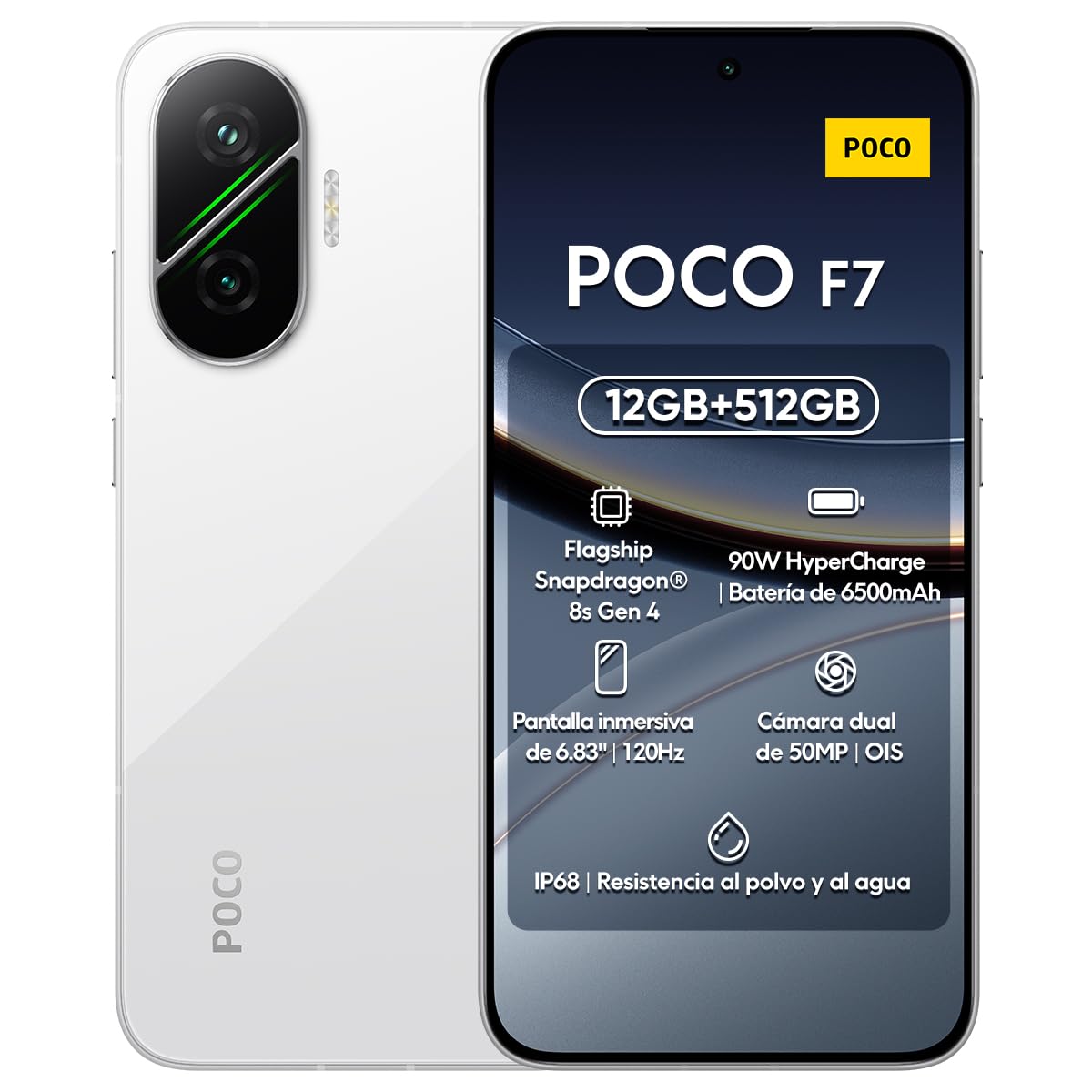 POCO F7 سفید ۱۲ گیگابایت رم ۵۱۲ گیگابایت حافظه داخلی