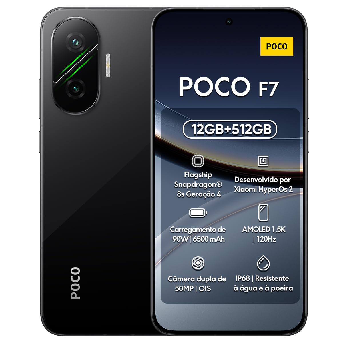 POCO F7 سیاه 12GB RAM 512GB ROM