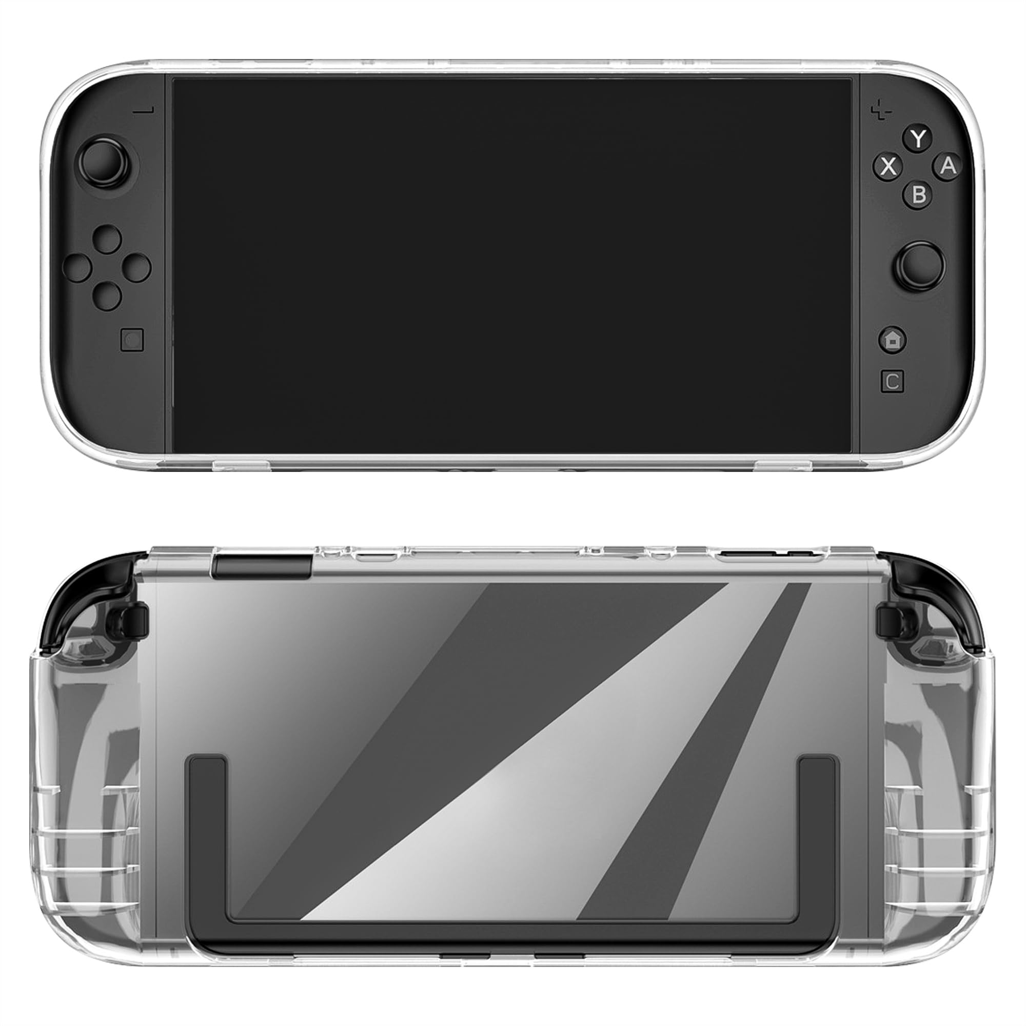 کیف محافظ Geekria سازگار با کنسول Nintendo Switch 2 ، درب شفاف سخت ، طراحی تقسیم شده ، ضد ضربه و ضد خش ، لوازم جانبی بازی (شفاف)