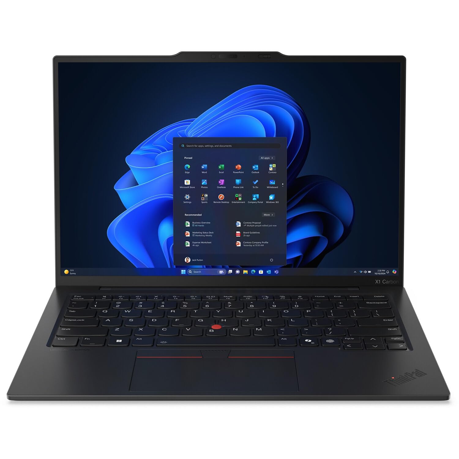 لپ تاپ Lenovo ThinkPad X1 Carbon نسل 13 نسخه Aura، صفحه نمایش 14 اینچی WUXGA IPS، پردازنده اینتل کور اولترا 7 255U، 32 گیگابایت رم، 512 گیگابایت حافظه داخلی SSD، گرافیک اینتل، صفحه کلید انگلیسی، ویندوز 11 Pro، رنگ مشکی | 21NX00F9US