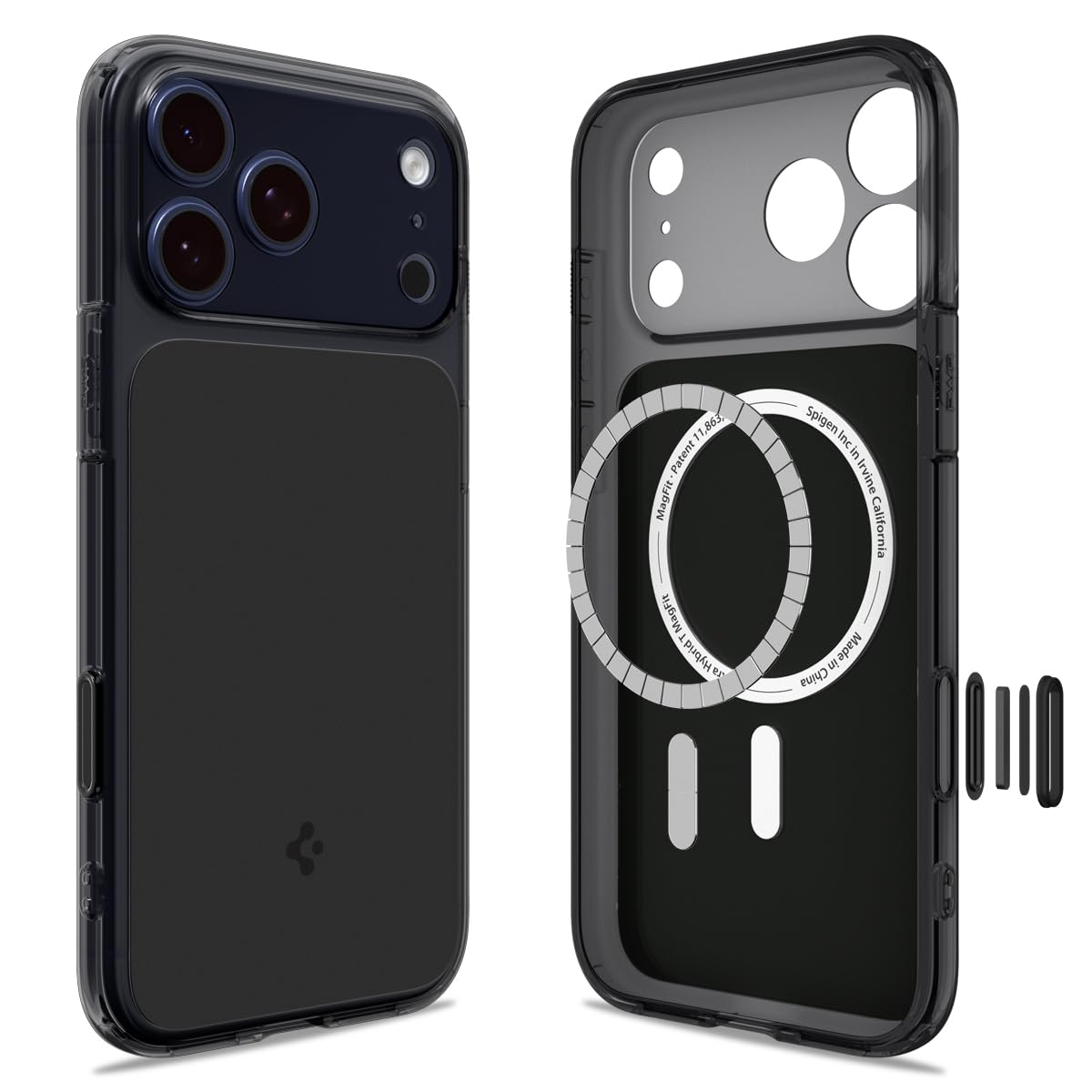 کاور محافظ Spigen Ultra Hybrid T MagFit برای آیفون 17 پرو MAX [دکمه کنترل دوربین خازنی] سازگار با MagSafe (2025) - مشکی مات