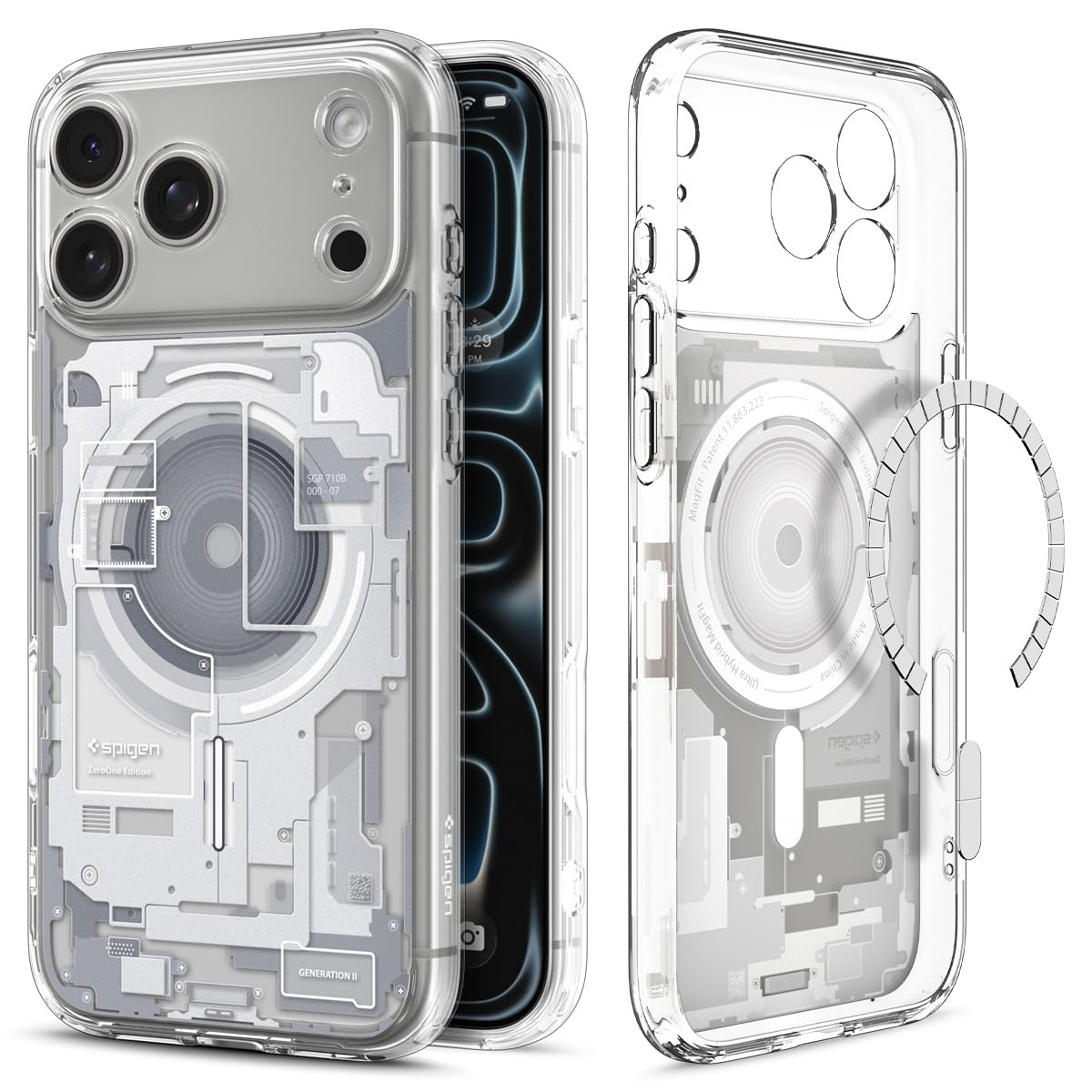 Spigen Ultra Hybrid MagFit طراحی شده برای کاور محافظ iPhone 17 Pro Max [قابلیت MagSafe] (2025) - سفید صفر یک