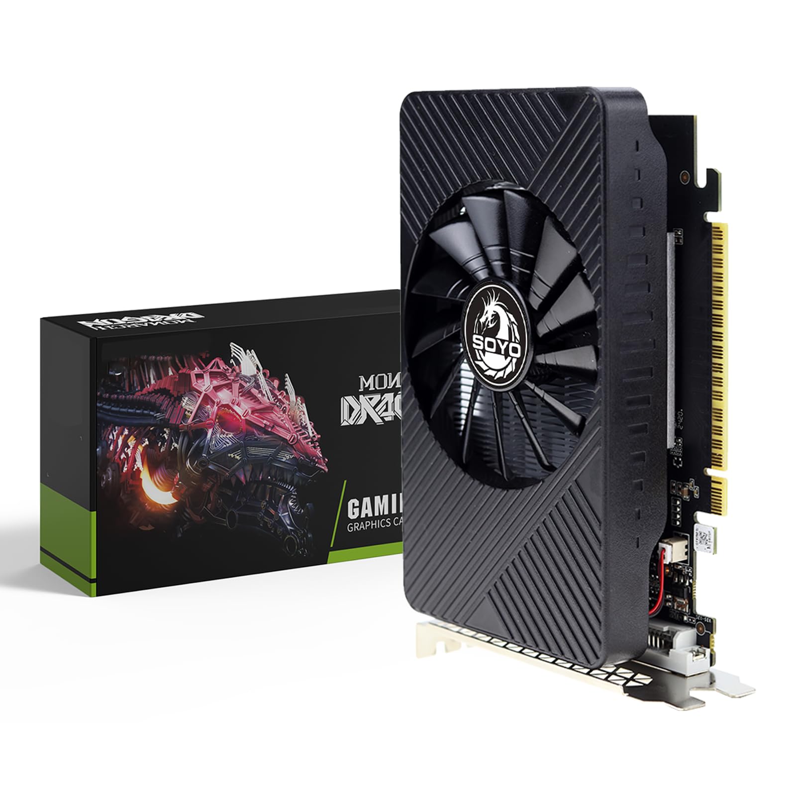 SOYO GeForce GTX 750 Ti کارت گرافیک، ۴ گیگابایت حافظه GDDR5، رابط ۱۲۸ بیتی ویدئویی با HDMI، VGA، DVI، PCI Express x16 3.0، خنک‌کننده با یک فن، GPU برای کامپیوتر