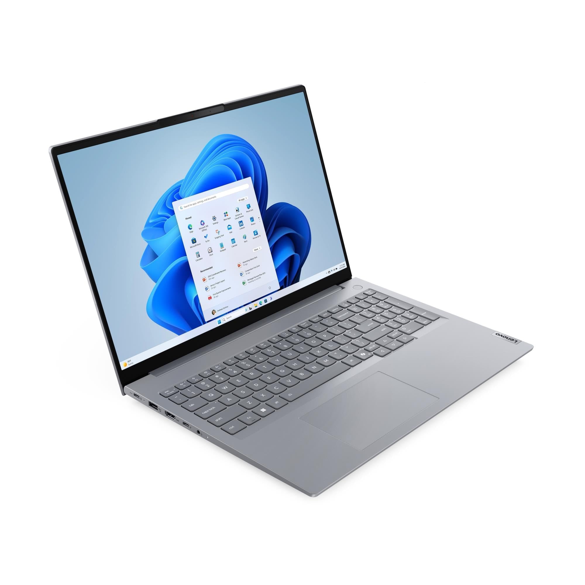لپ تاپ Lenovo ThinkBook 16 G8 IAL، دارای صفحه نمایش 16 اینچی WUXGA IPS، پردازنده اینتل کور آلترا 7 255H، 16GB RAM DDR5، 512GB حافظه SSD، گرافیک اینتل آرک، کامپیوتر هوشمند AI، صفحه کلید با نور پس زمینه انگلیسی، دوربین FHD، رنگ آرکتیک گری (ارتقا یافته)