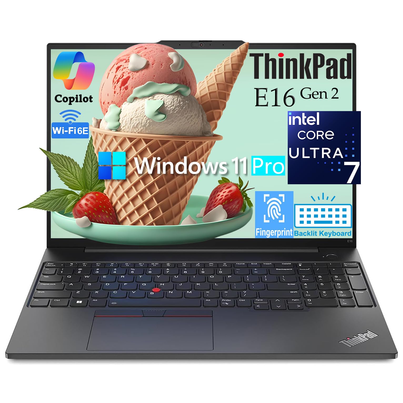 لپ تاپ کسب و کاری Lenovo ThinkPad E16 Gen 3 PC لپ تاپ (صفحه نمایش 16 اینچی FHD+ ضد درخشش، پردازنده Intel Core Ultra 7 255H (بهتر از CORE i7-155H)، ۶۴GB حافظه RAM DDR5، ۲TB حافظه داخلی SSD) اسکن اثر انگشت، پشتیبانی از نور پس زمینه کیبورد، وب‌کم، ویندوز ۱۱ Pro، رنگ مشکی ۶۴GB حافظه RAM DDR5، ۲TB حافظه داخلی SSD