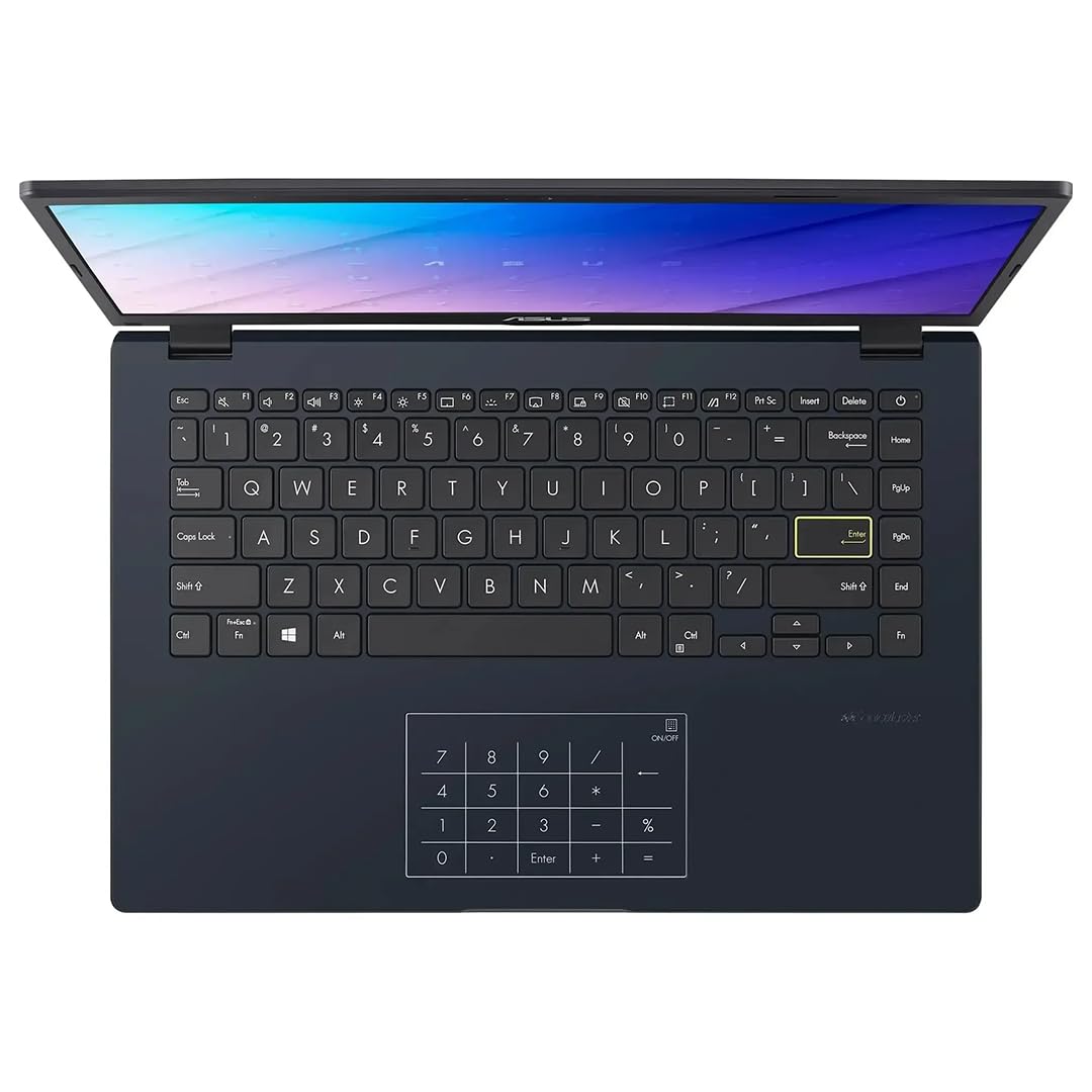 لپ تاپ ASUS 14 اینچ با صفحه نمایش FHD (1920x1080) IPS LED | Intel Pentium N6000 4-هسته‌ای | 4GB حافظه | 64GB eMMC + 256GB SSD (ارتقا یافته) | رنگ مشکی ستاره‌ای | ویندوز 11 خانگی