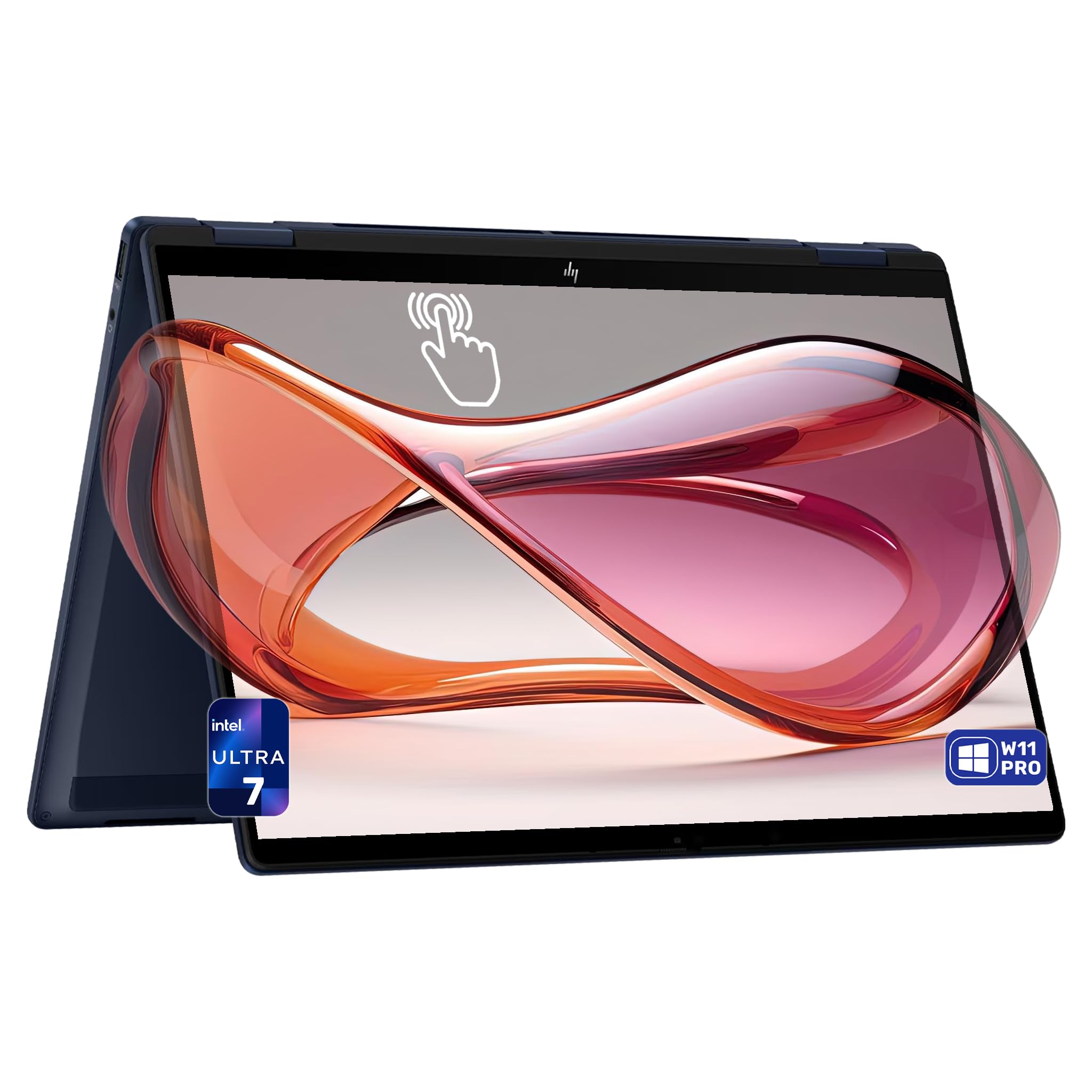 لپ تاپ 2 در 1 HP OmniBook X Flip Copilot+، Intel Ultra 7-256V، 16 گیگابایت RAM LPDDR5x، 1 ترابایت SSD PCIe، صفحه نمایش لمسی 14 اینچ 2K (1920x1200)، Intel Arc 140V، صفحه کلید با نور پس زمینه، ویندوز 11 Pro، آبی جوی (ارتقا یافته) 16 گیگابایت RAM | 1 ترابایت SSD ویندوز 11 Pro