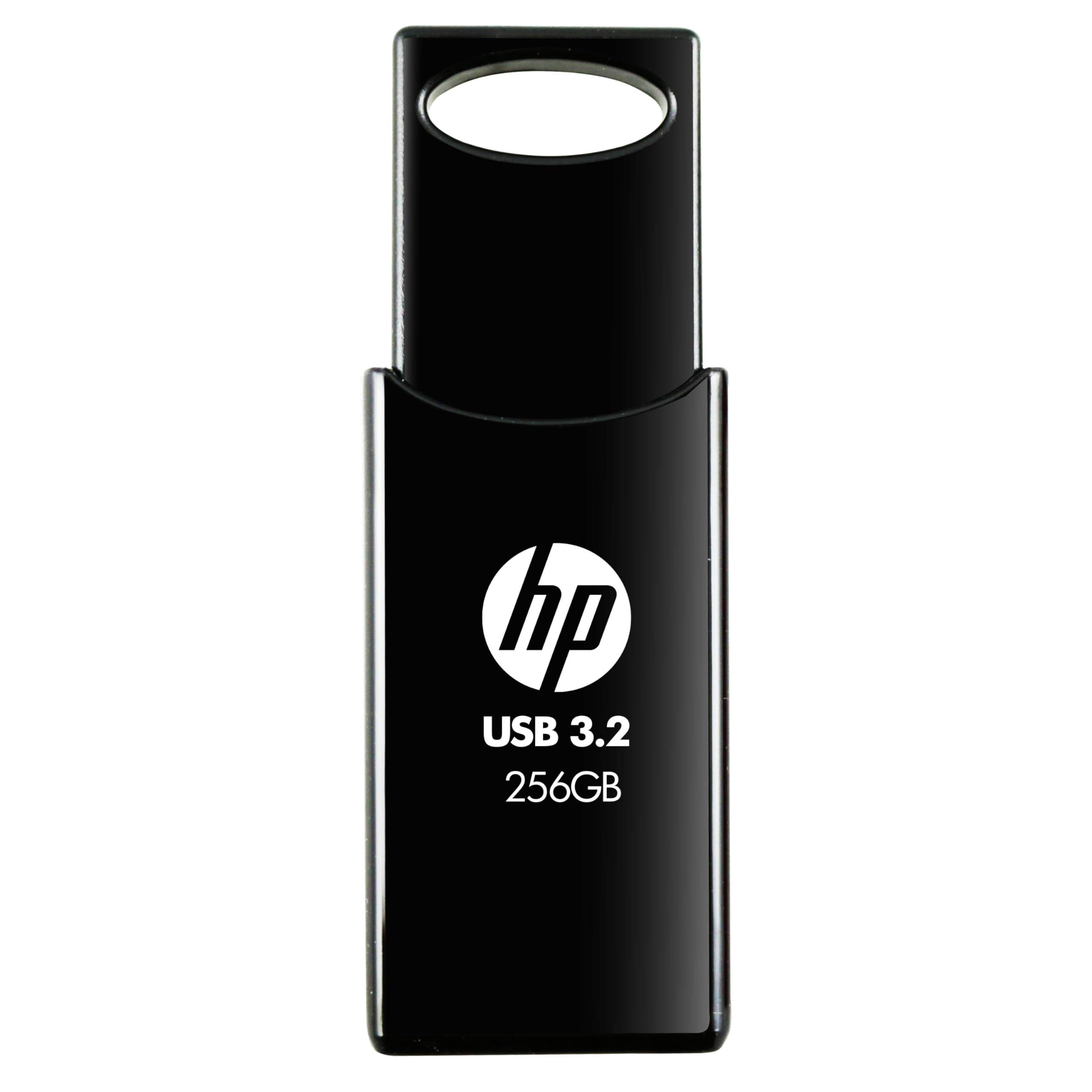 فلش درایو USB 3.2 نسل 1 HP 712w با ظرفیت 256 گیگابایت، رنگ مشکی، سرعت خواندن تا 120 مگابایت بر ثانیه