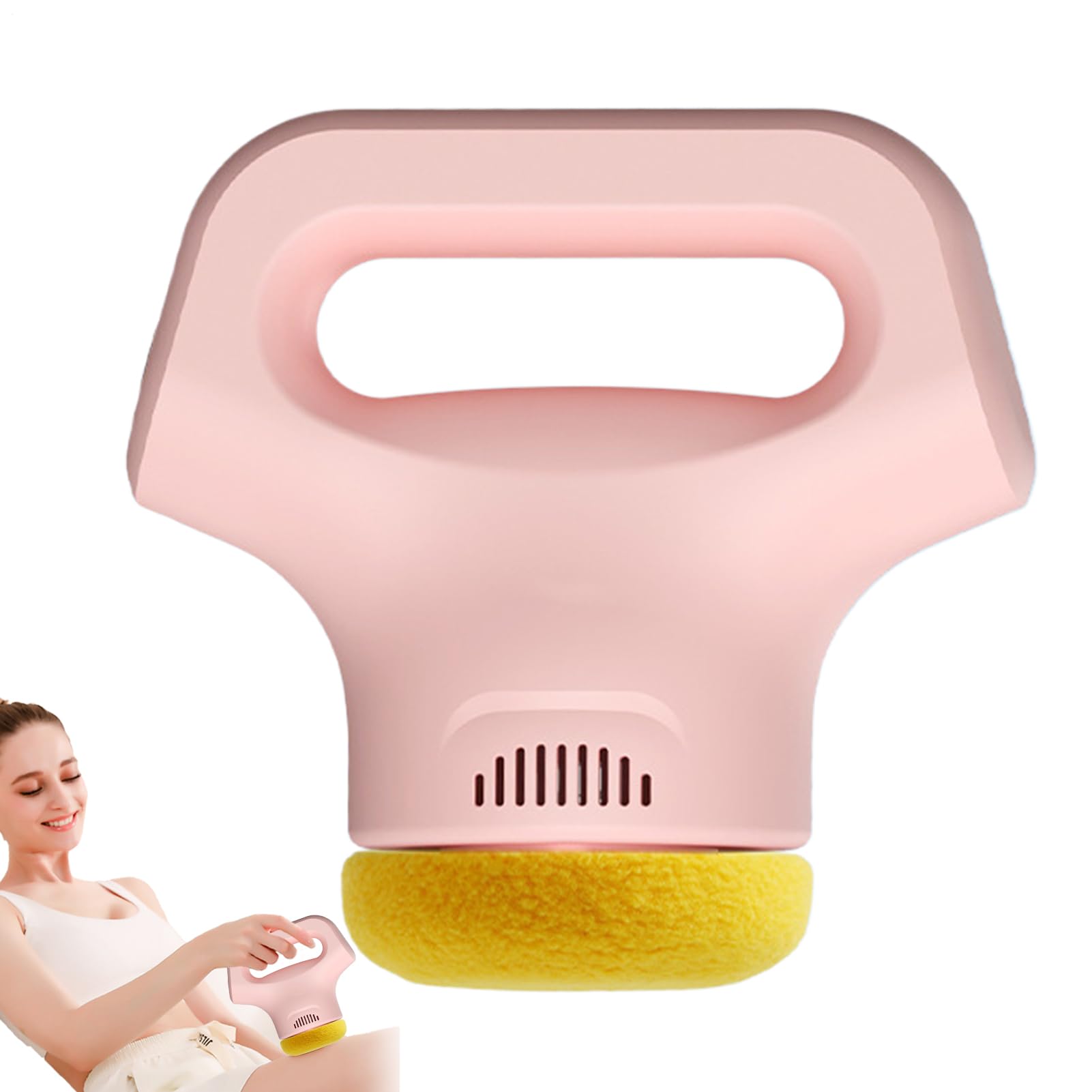 Electric Muscle Massager | Handheld Electric Muscle Massage Device | Portable Full-Body Massage Device with 3 Interchangeable Heads for Shoulder Neck Arm Leg Waist Pink