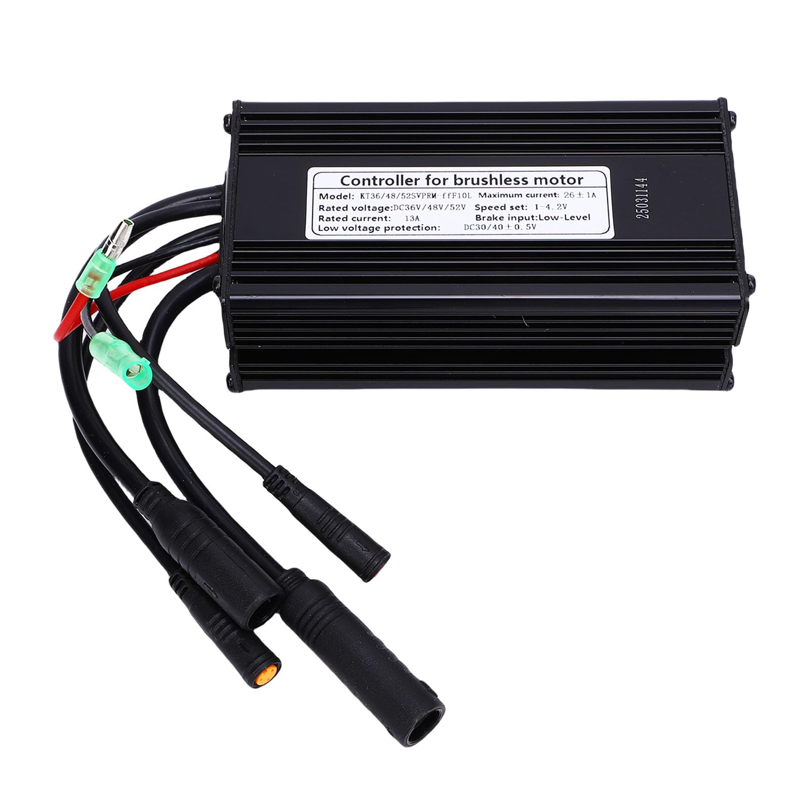 کنترلر موتور Luocute 36V 48V 52V، 9 لوله 500W 750W کنترلر موج سینوسی با کانکتور ضدآب برای دوچرخه برقی