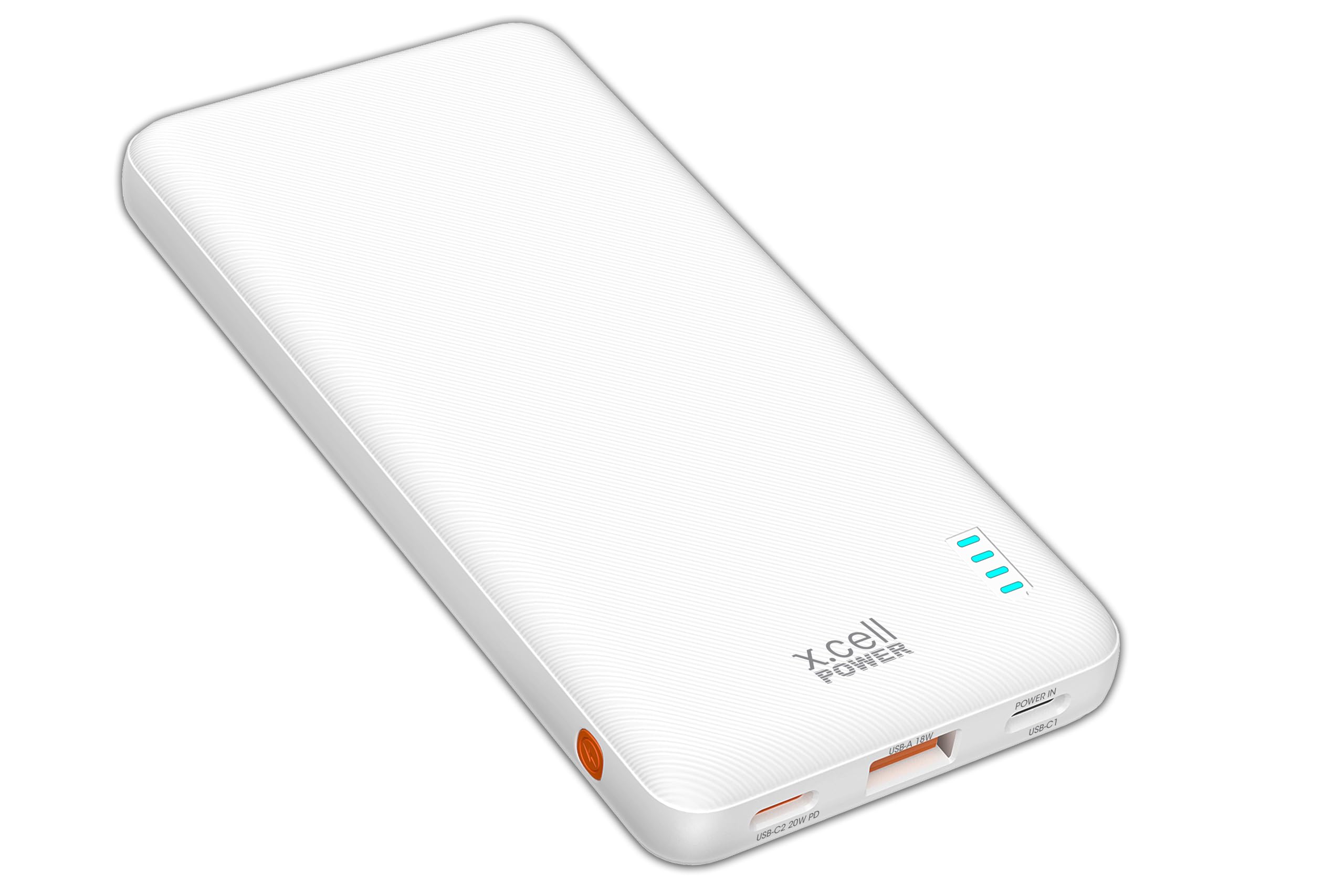پاور بانک Xcell 10,000 میلی آمپر | 20 وات USB-C PD + 18 وات USB-A | شارژ دوگانه ورودی | ایستگاه تغذیه قدرتمند قابل حمل | قابل استفاده برای آیفون، گوشی‌های گلکسی، مک بوک ایر، آیپد پرو | 36 ساعت تامین برق (مشکی)