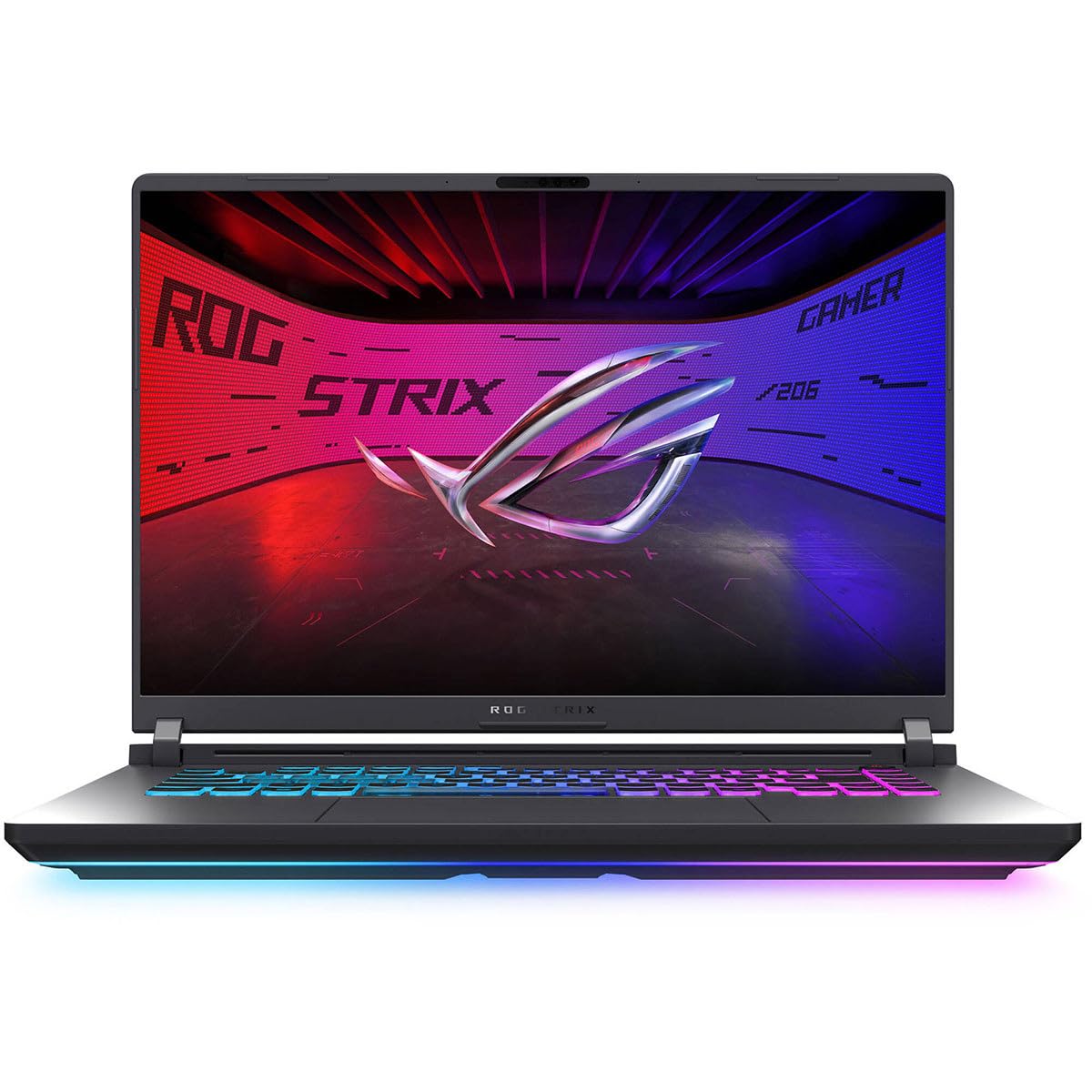 لپتاپ بازی ASUS ROG Strix G16 (2025) ، 16 اینچ، صفحه نمایش فول اچ‌دی پلاس 16:10 با نرخ تازه‌سازی 165Hz/3ms، NVIDIA® GeForce RTX™ 5050، Intel® Core™ i5-13450HX، 16 گیگابایت DDR5-5600، 1 ترابایت حافظه داخلی SSD PCIe نسل 4، Wi-Fi 7، ویندوز ۱۱ Home، مدل G615JH-DS54