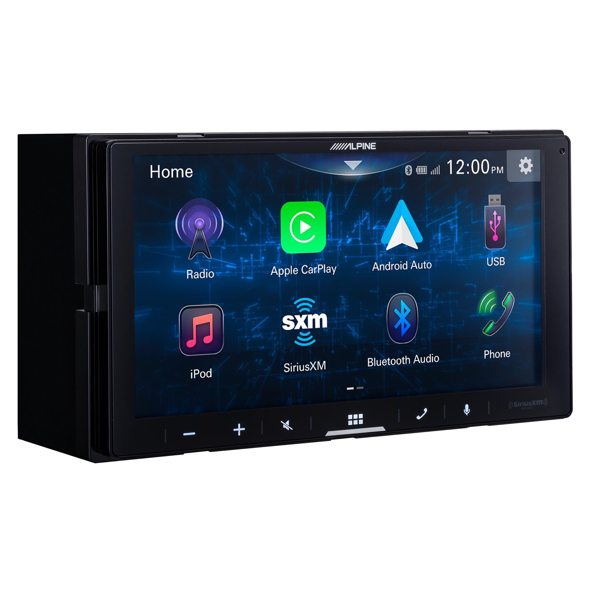 پخش‌کننده چندرسانه‌ای دیجیتال Alpine ILX-W670-S با صفحه نمایش ۷ اینچی Double-DIN، CarPlay، Android Auto، بلوتوث، آداپتور SWC