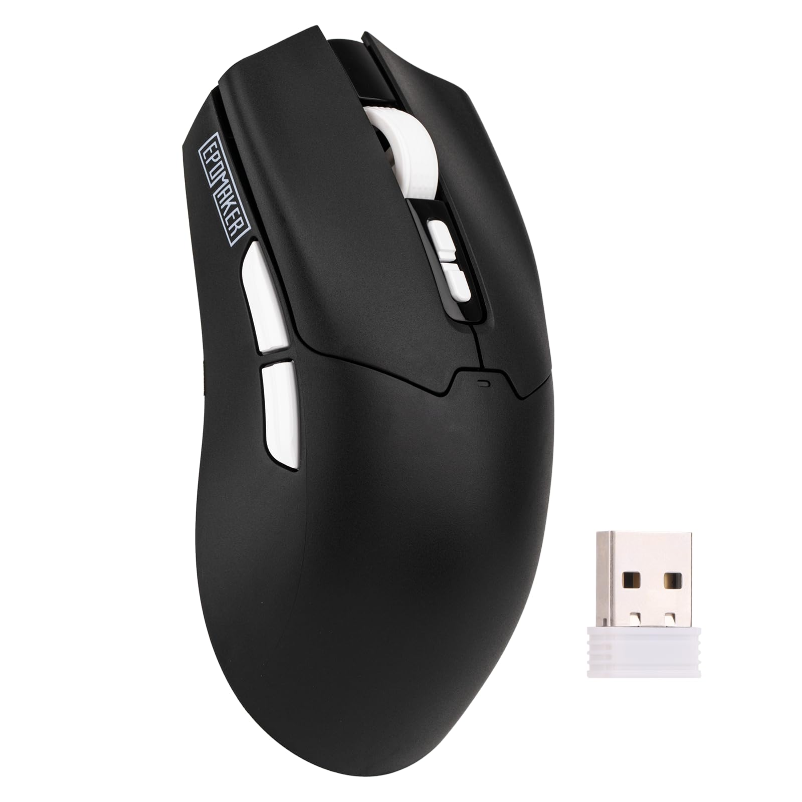موشواره بازی بی‌سیم EPOMAKER Click Lite، قابل تنظیم از 800 تا 12،000 نقطه در اینچ DPI، حسگر PAW3311، 500mAh، 59g، شارژ 2.4G/بلوتوث/USB-C با 5 دکمه قابل برنامه‌ریزی برای کامپیوتر/مک/لینوکس (مشکی)