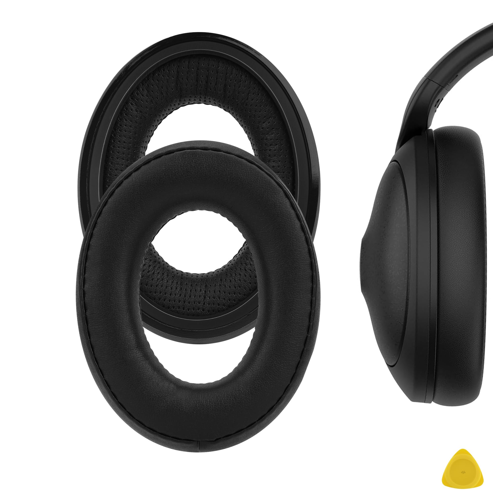 پایه‌های گوشی Geekria QuickFit با کلاهک گوش جایگزین سازگار با هدفون Sennheiser HD 620S/ 400Pro/ 560S، قطعات تعمیر (سیاه)