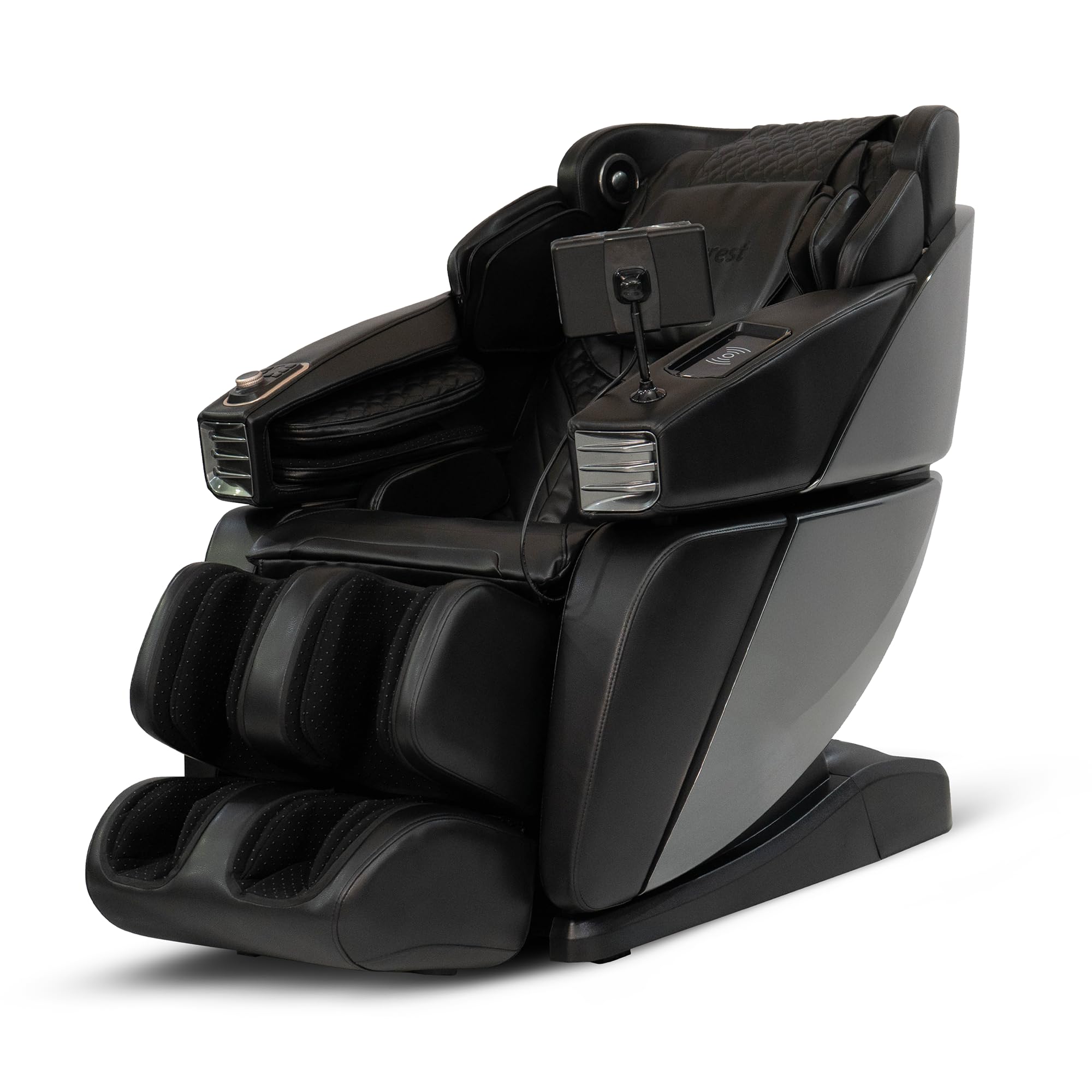 صندلی ماساژ هوشمند Nourest Ark 4D - اسکن خودکار بدن، 12 برنامه خودکار، درمان مغز-حالت، سنسورهای قلب و اکسیژن، گرمای مادون قرمز، گرانش صفر، 72 گلونی هوا، بلوتوث، کنترل صوتی (مشکی)