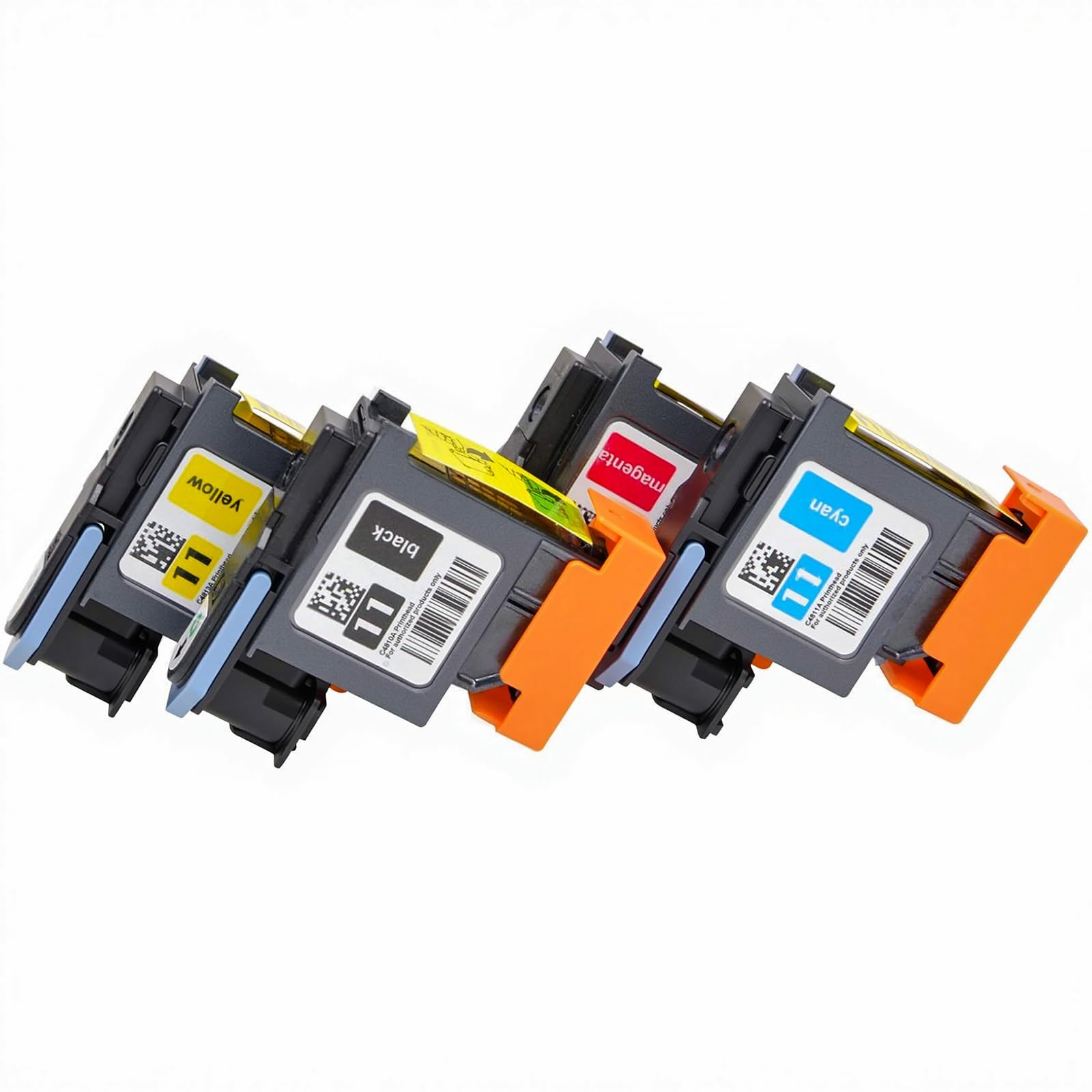 سازگار برای سرپرینت HP 11، کیت تعویض برای HP11 HP100 HP510 HP800 HP110 C4810A C4812A C4813A، سرپرینت قابل ارتقا 2025 برای سری پرینترهای سری HP Designjet 500 & 500 Plus، 4 بسته