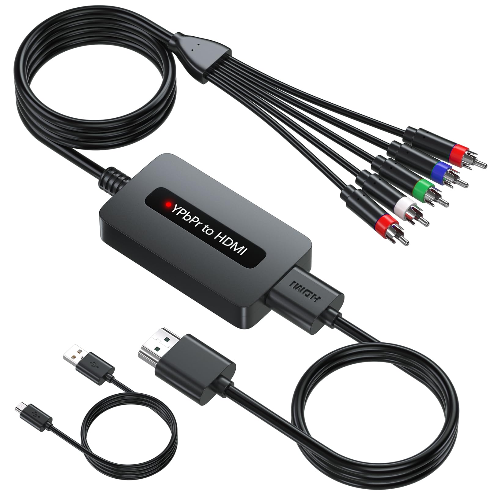 تبدیل 1080P کامپوننت به HDMI ، آداپتور YPbPr به HDMI با کانکتور مردانه YPbPr - برای اتصال دی‌وی‌دی / STB با خروجی کامپوننت زن به تلویزیون‌های HDTV