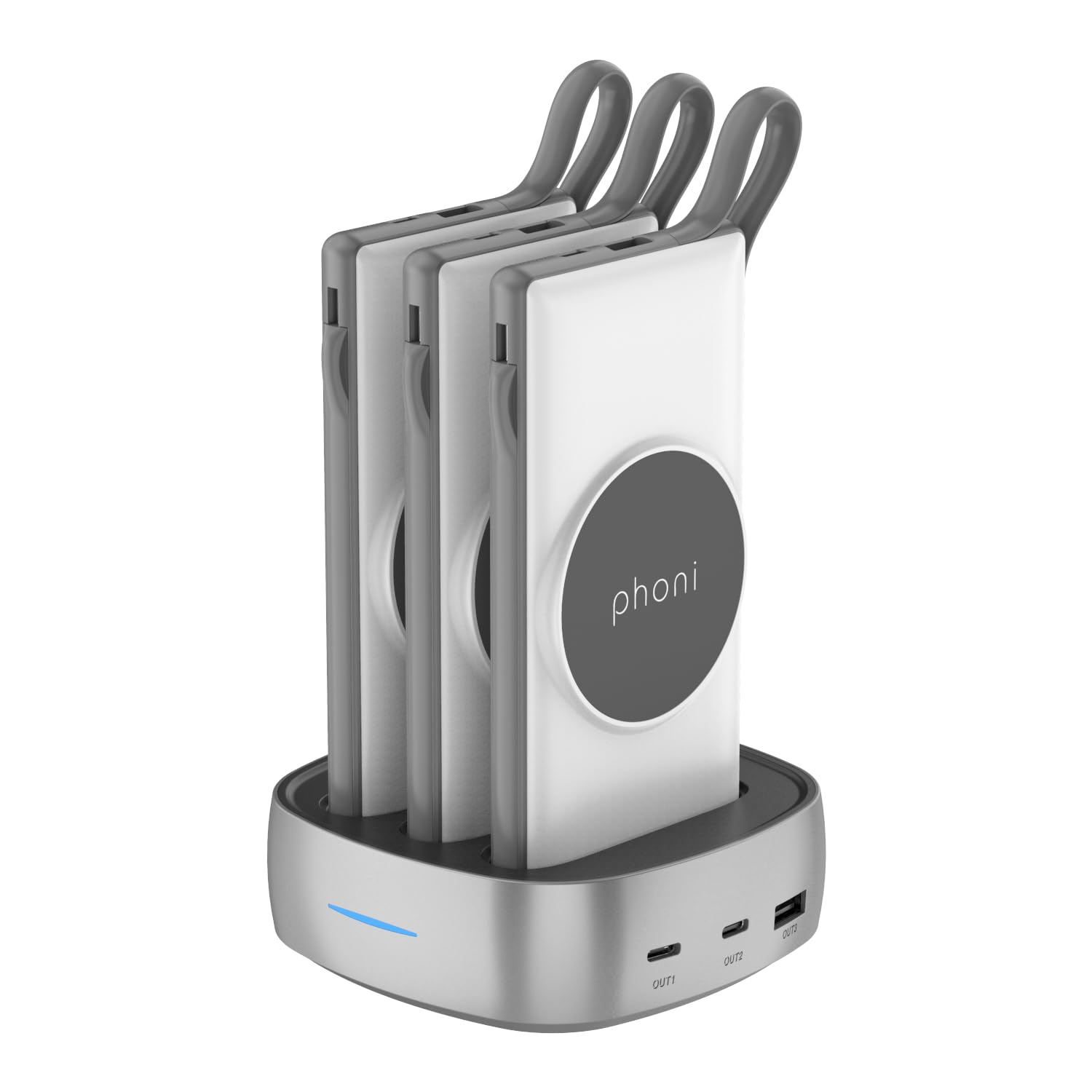 شارژر بی‌سیم مغناطیسی 3 در 1 و پاوربانک 10000mAh با USB-C داخلی، کابل‌های Micro USB، سازگار با دستگاه‌های لایتنینگ، اپل، سامسونگ، هواوی و اوپو (سفید آورا)