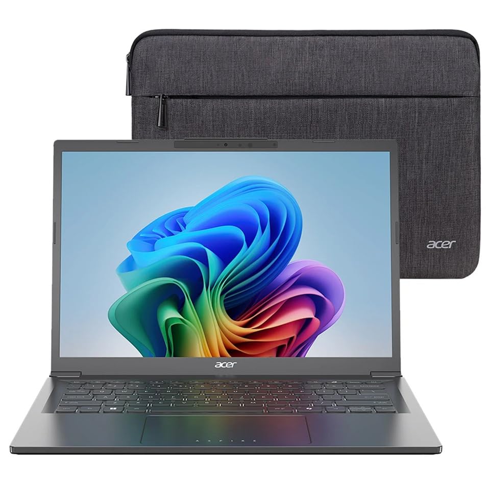 لپ تاپ ایسر Aspire 14 اینچ AI Copilot+ - Intel Core Ultra 5 226V - صفحه‌نمایش لمسی WUXGA (1920 x 1200) - 16GB رم - 1TB حافظه‌ی جامد - ویندوز 11 خانگی - رنگ گری اسفنجی