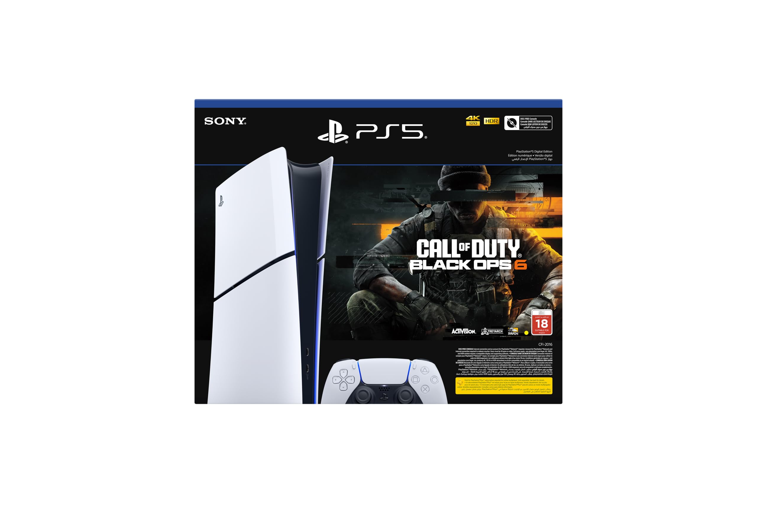 پلی‌استیشن 5 کنسول دیجیتال اسلیم + بازی Call of Duty Black Ops 6 - نسخه اماراتی کنسول دیجیتال PS5