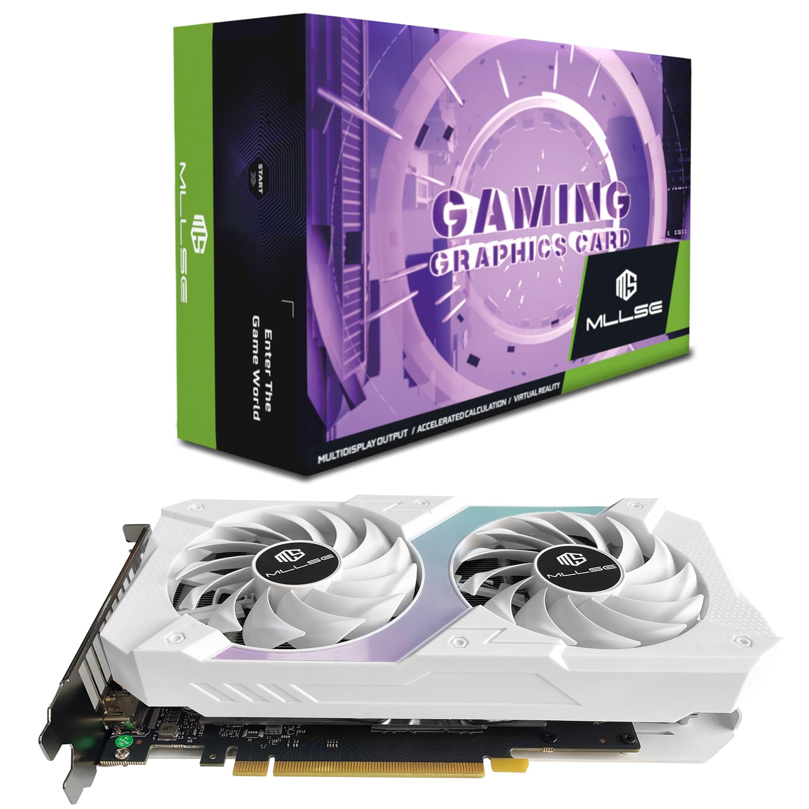 کارت گرافیک Mllse RTX 3060، 12GB GDDR6، 192-bit، PCIe 4.0، HDMI و 3DP، 8 پین، GPU رومیزی برای بازی‌ها (RTX 3060 12GB GDDR6)