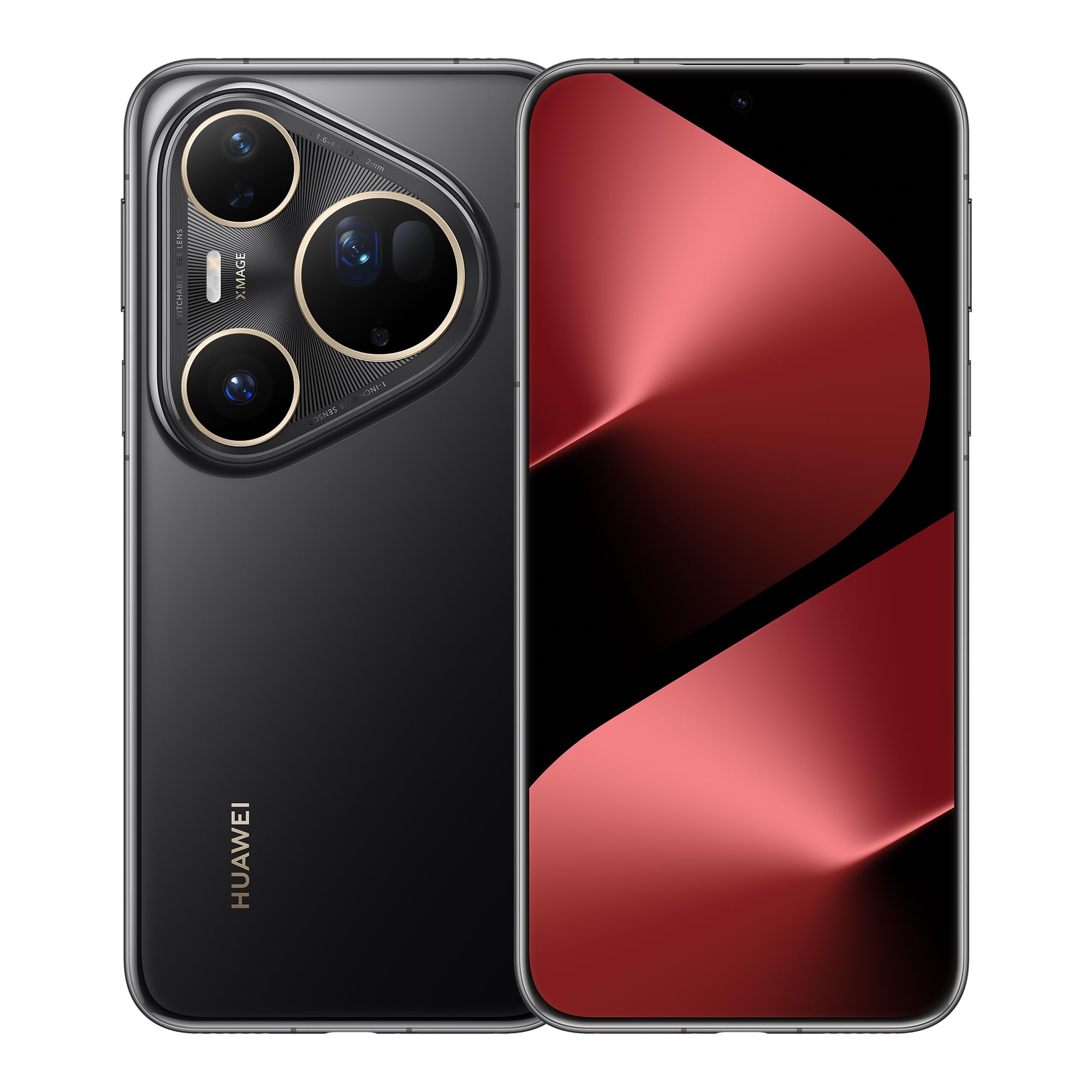 تلفن همراه HUAWEI Pura 80 Ultra با حافظه 16 گیگابایت + 512 گیگابایت، دوربین دوگانه تلفن دوگانه تعویض پذیر، دوربین HDR فوق العاده نورپردازی 1 اینچ، باتری بزرگ، شارژ سریع دوگانه HUAWEI، طلایی مشکی + ساعت GT5 رایگان + Huawei Care+ طلایی مشکی اUltra