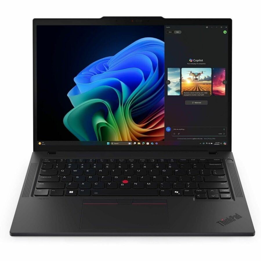 لنوو ThinkPad T14 Gen 6 21QJ00CTUS 14 "لمسی Copilot+ PC نوت‌بوک - WUXGA - AMD Ryzen AI 7 PRO 350-32 گیگابایت - 512 گیگابایت حافظه جامد - صفحه کلید انگلیسی - مشکی